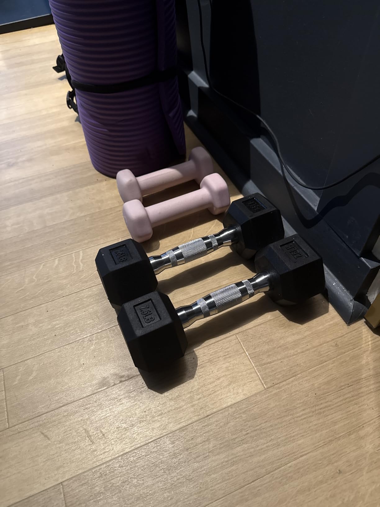 HANDBODE Hex Dumbbell Set, 2.5-65 lb Rubber Encased Exercise & Fitness Dumbbells, Weights Dumbbells Set of 2, Hand Weight for Strength Training customer photo 1