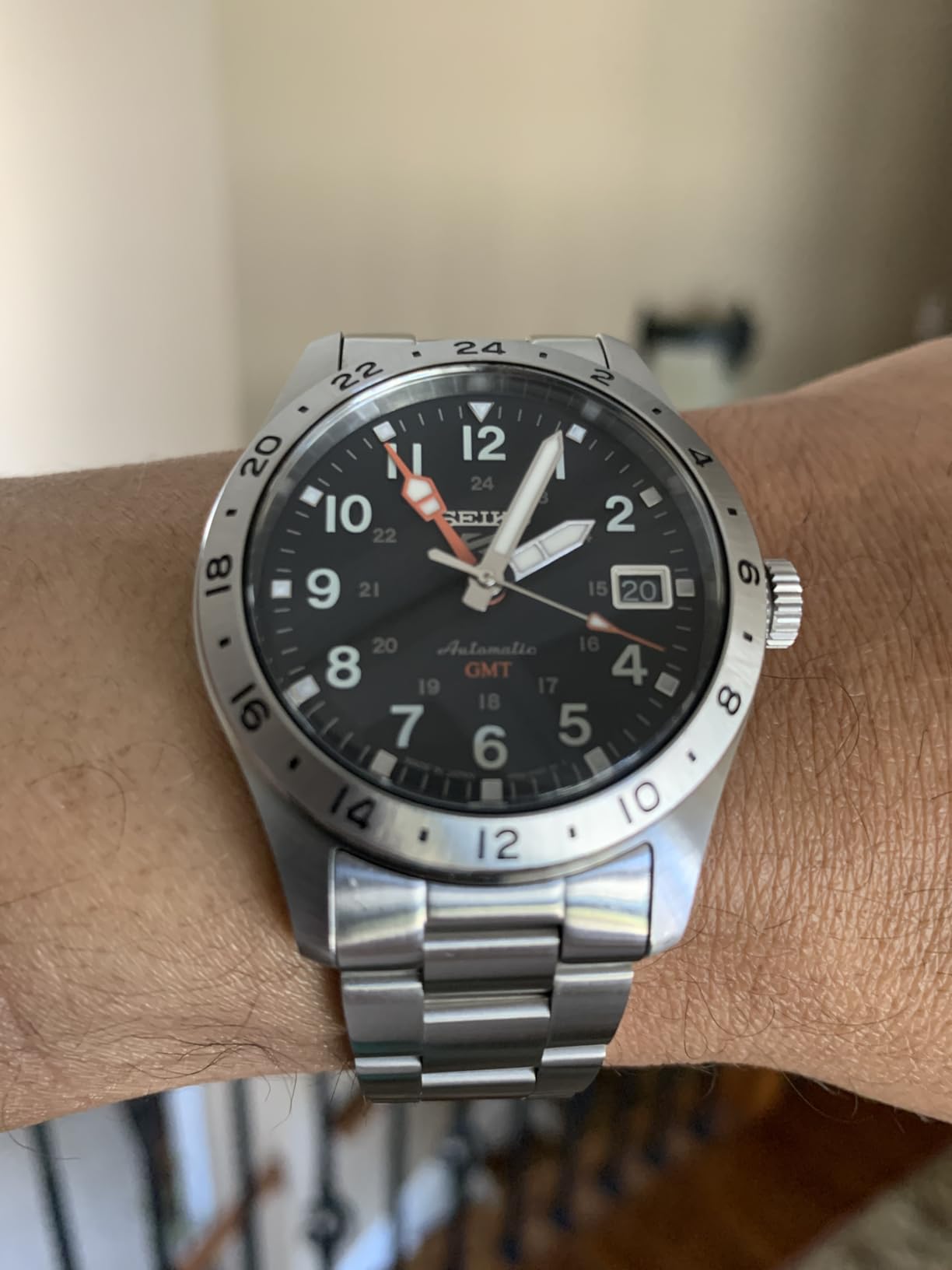 Seiko Automatic Watch for Men - 5 Sports Collection - Men's Sport Watch, Stainless Steel, GMT Hand - Water-Resistant 100M customer photo 2