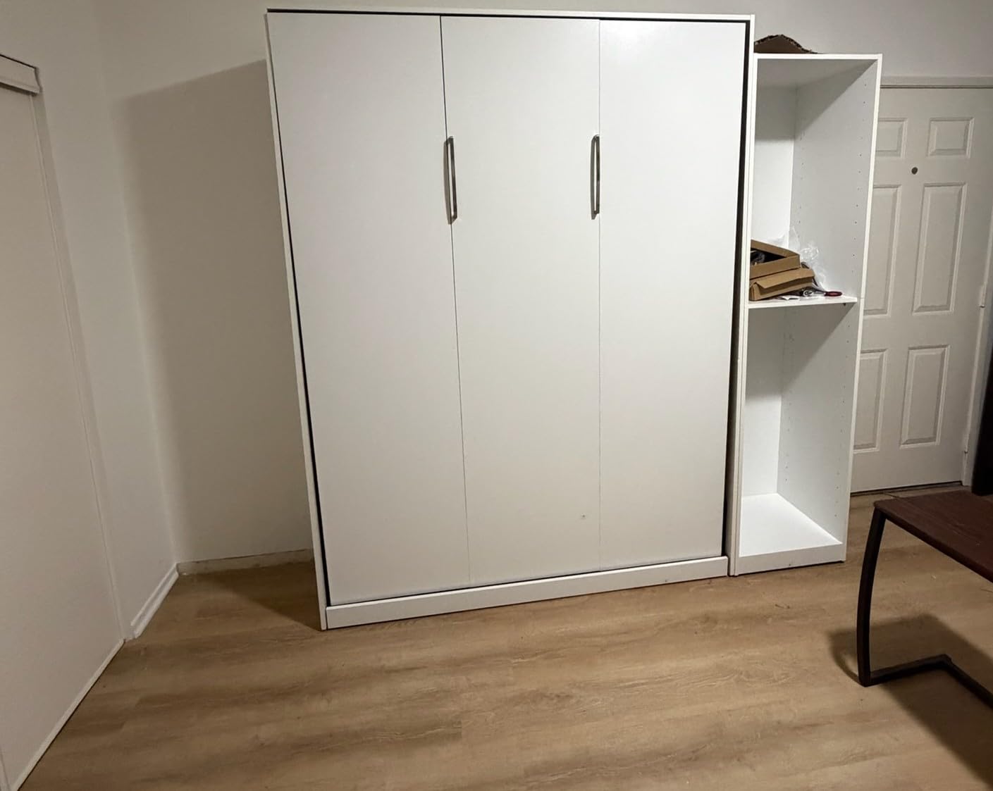 Bestar Claremont 65W Queen Murphy Bed in White, Space-Saving Sleeping Arrangement for Multipurpose Area, Bedroom, Guest Room, or Living Room customer photo 1