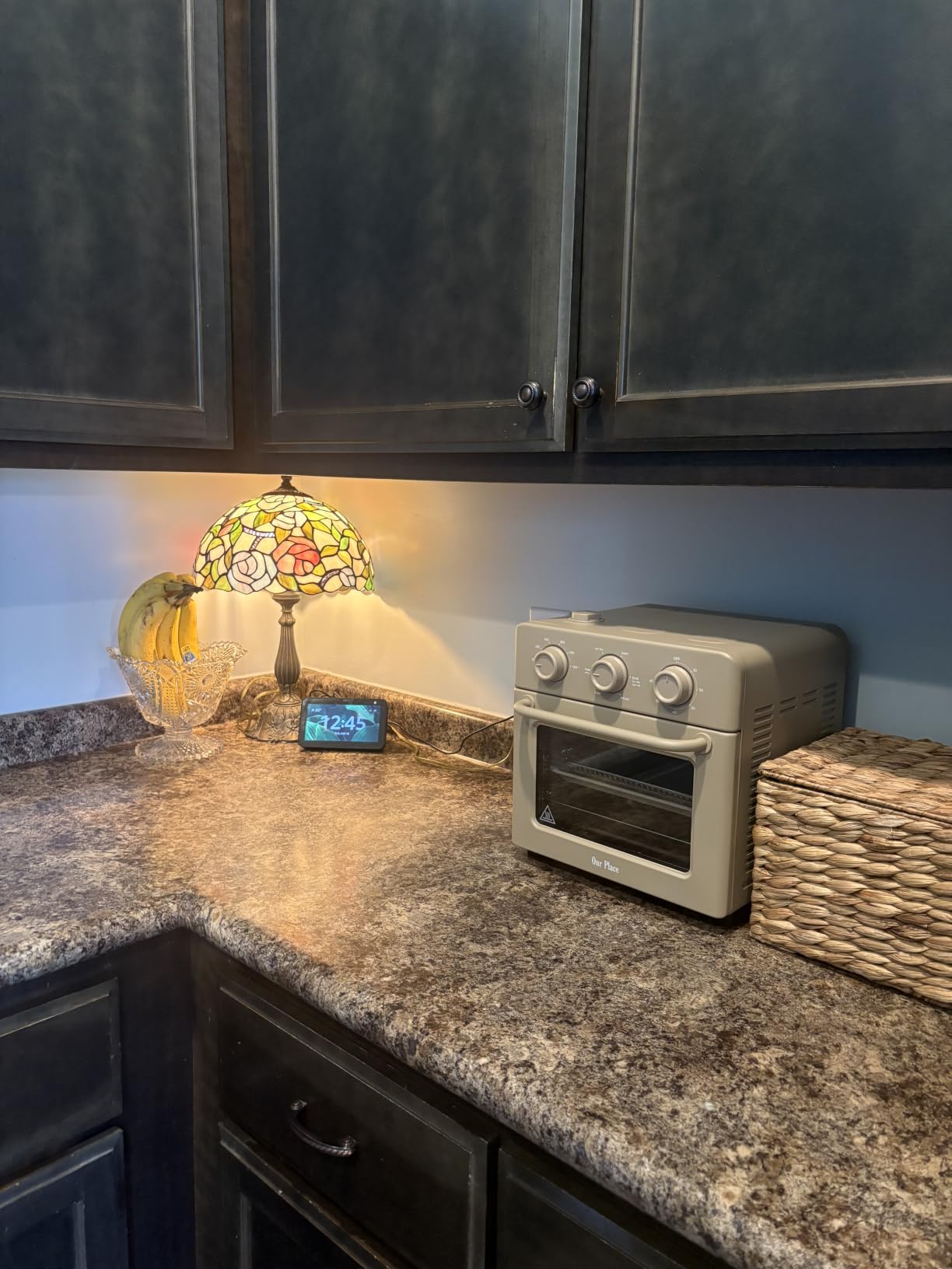Our Place Wonder Oven | 6-in-1 Stainless Steel Air Fryer Toaster Oven Combo with Basket, Rack, Pan & Tray | Compact 13 QT Countertop Capacity - Toast, Roast, Bake, Reheat, Broil & Steam | Steam customer photo 1