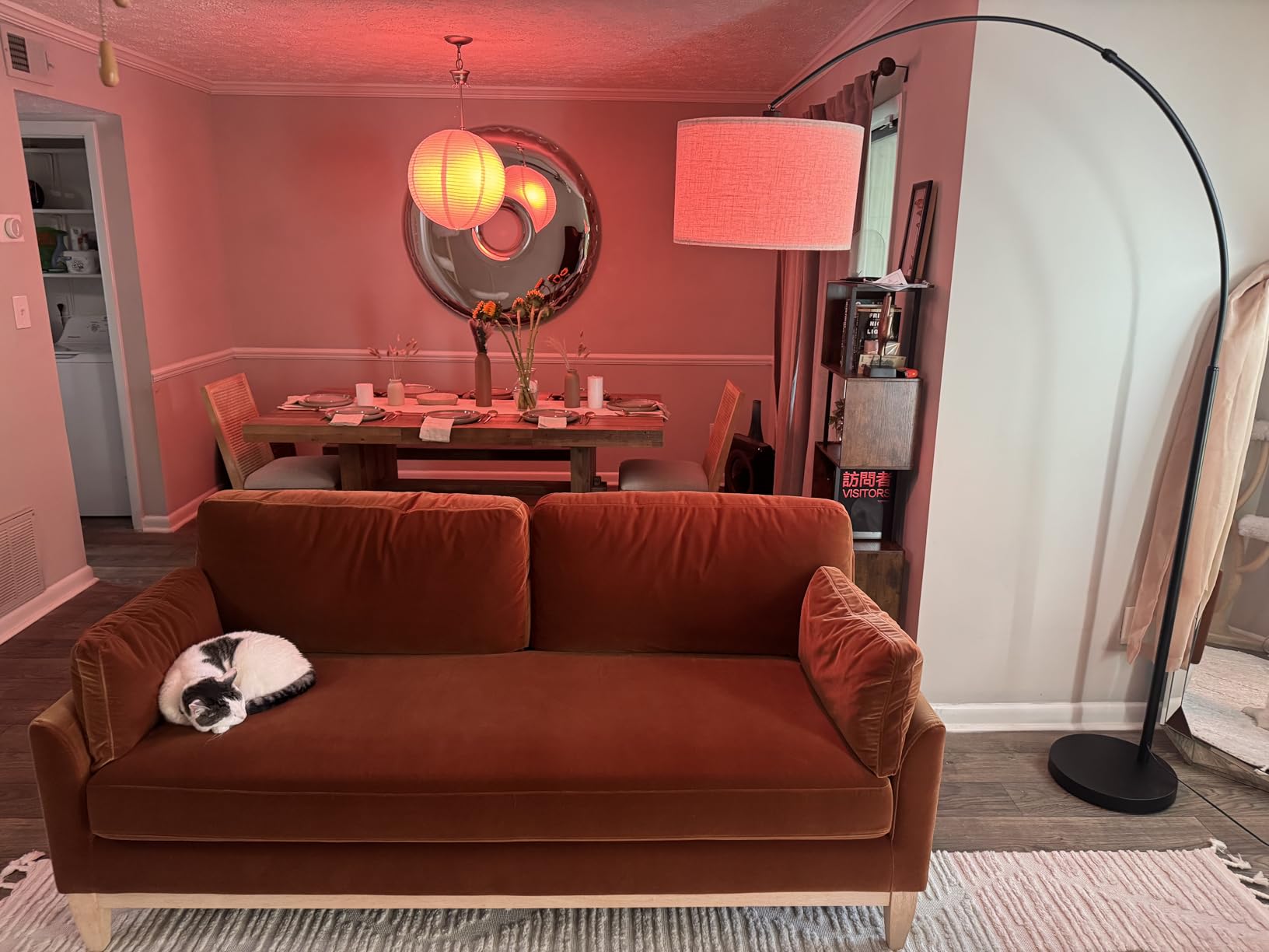 Jennifer Taylor Home Pasadena 75.5 Modern Living Room Farmhouse Performance Velvet Compact Sofa Couch for Small Spaces and Apartments in Olive Green customer photo 1