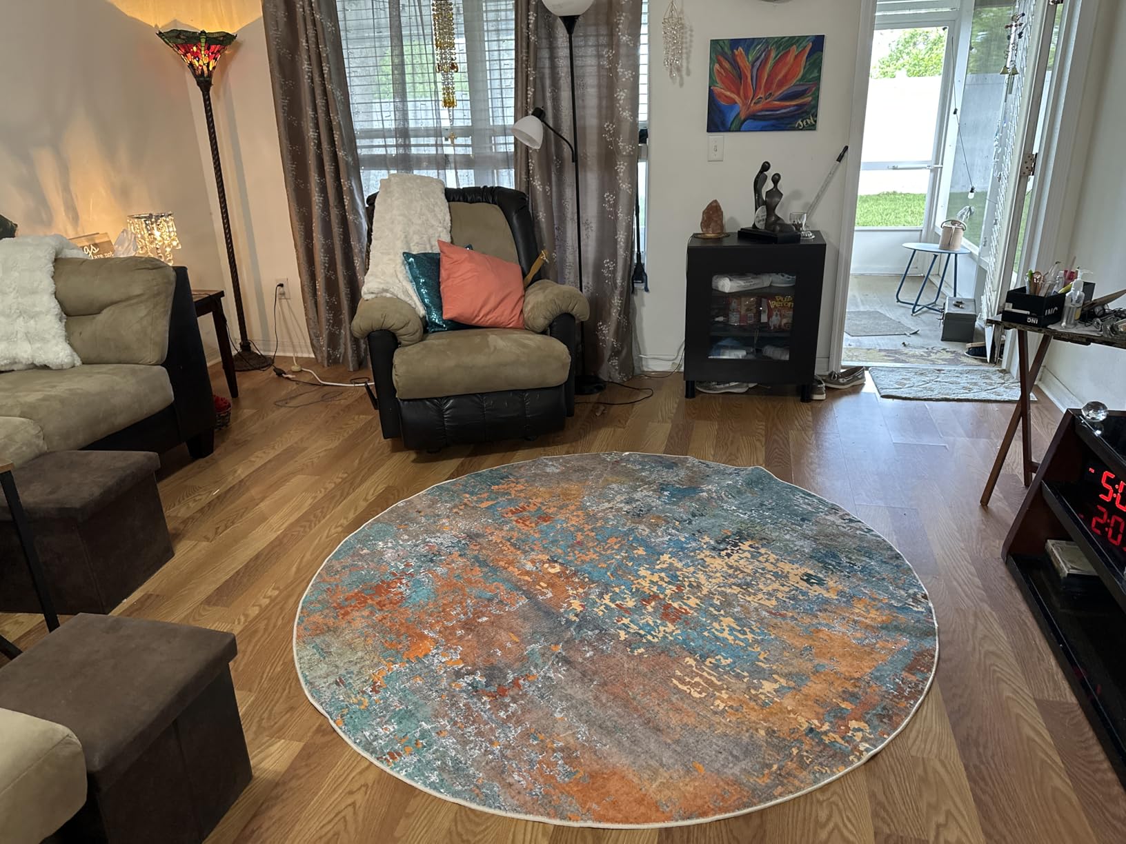 Lahome Modern Abstract Washable 5x7 Area Rugs for Living Room, Colorful Soft Bedroom Rug Low Pile Non Slip, Stain Resistance Dining Room Carpet for Nursery Office Entrance Home Office Decor customer photo 1
