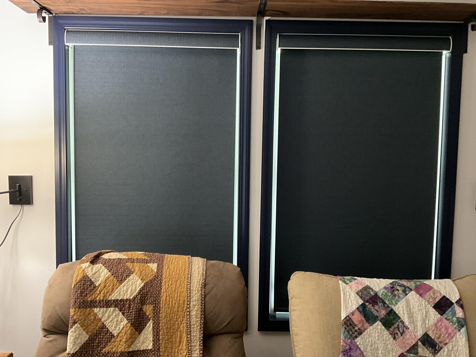 Canisteo Motorized Blinds Roller Shade with Remote: Automatic Smart Blind for Windows 100% Blackout, Electric Blinds Compatible with Alexa/Google Home/Apple Homekit, Customized Size, Neat Dark Grey customer photo 2
