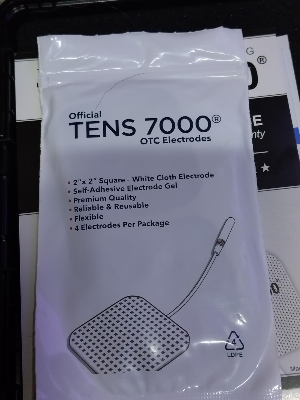 TENS 7000 Rechargeable Tens Unit Muscle Stimulator, Back Pain Relief, 4 Electrodes/Unit Pads, Period Pain Simulator, Muscle Recovery & Growth, Stim Machine, Electrotherapy customer photo 1
