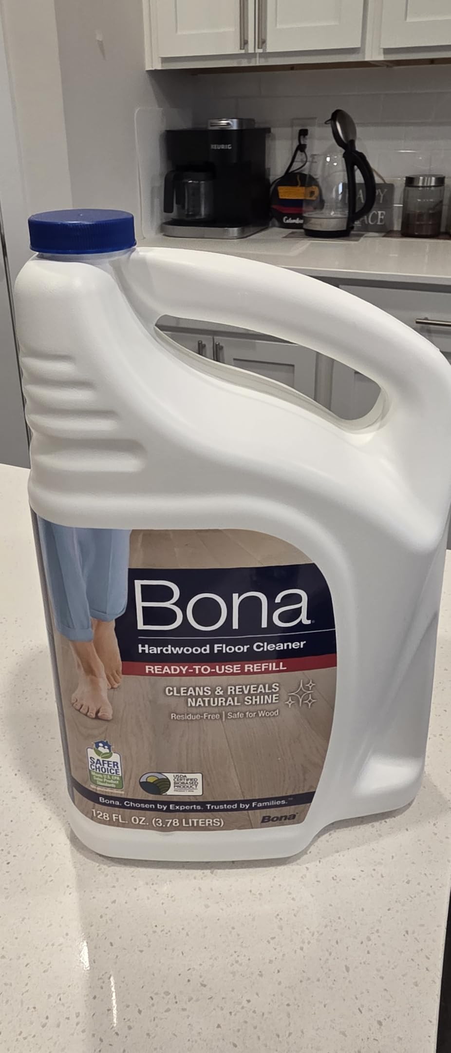 Bona Hardwood Floor Cleaner Refill - 128 fl oz - Lavender Thyme Scent - Residue-Free Floor Cleaning Solution Spray Mop and Spray Bottle Refill - For Wood Floors customer photo 1
