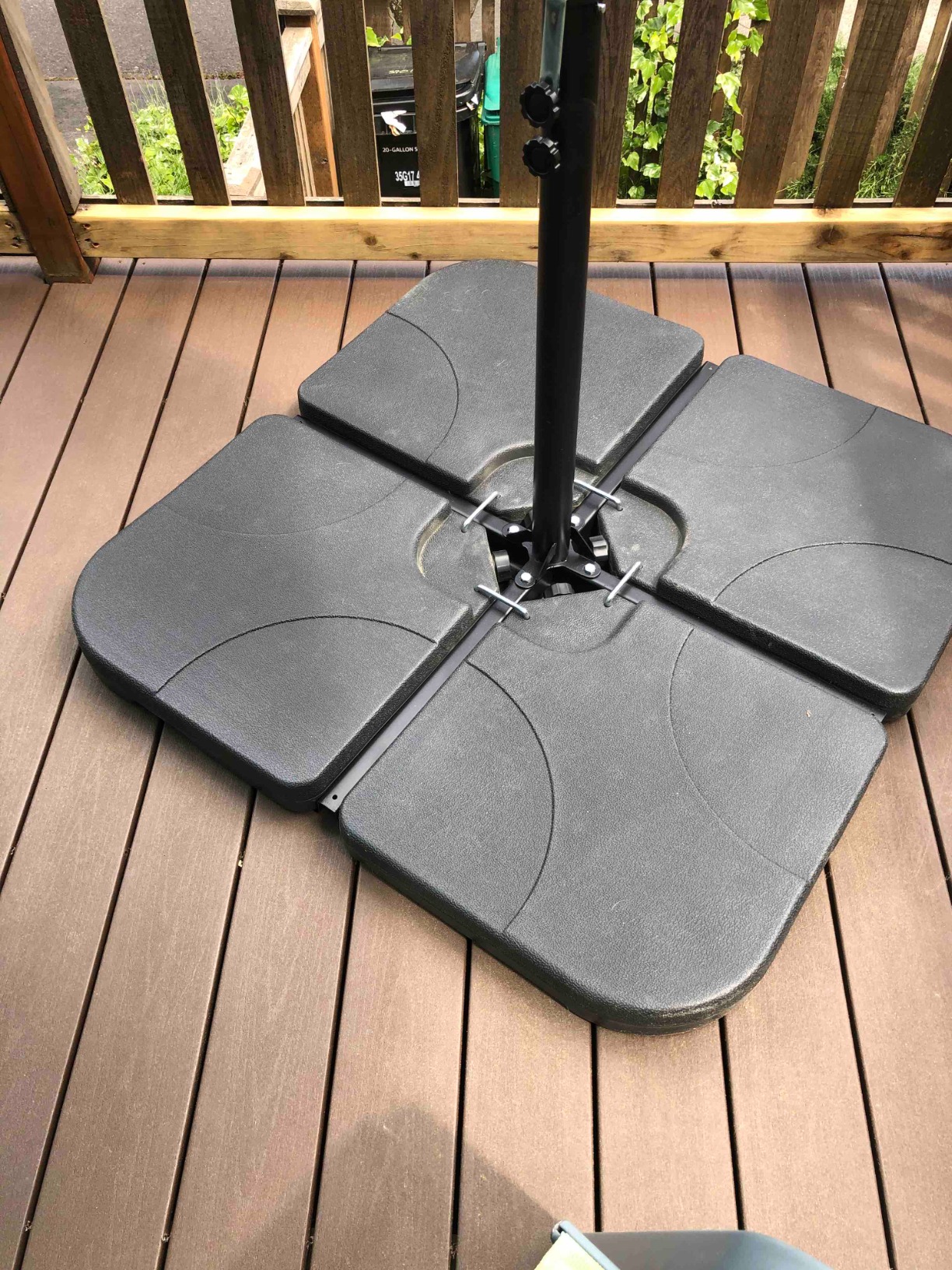 Best Choice Products 10ft Offset Cantilever Hanging Market Patio Umbrella, 8 Sturdy Ribs, Easy Adjustment - Fog Gray customer photo 2