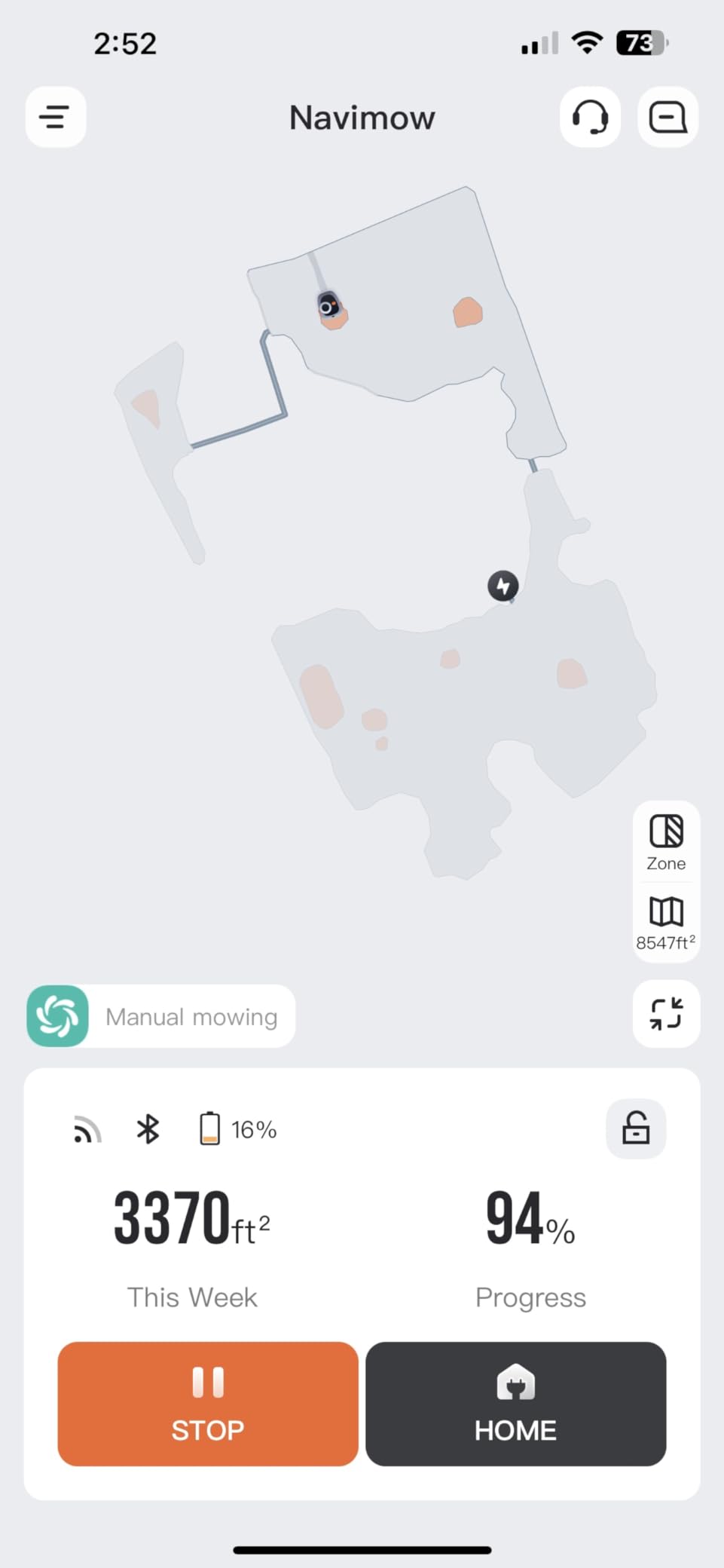 Segway Navimow i110N Robot Lawn Mower Perimeter Wire Free 1/4 Acre RTK+Vision Robotic Lawnmower, AI-Assisted Mapping, Virtual Boundary, APP Control, 58dB(A) Quiet customer photo 2