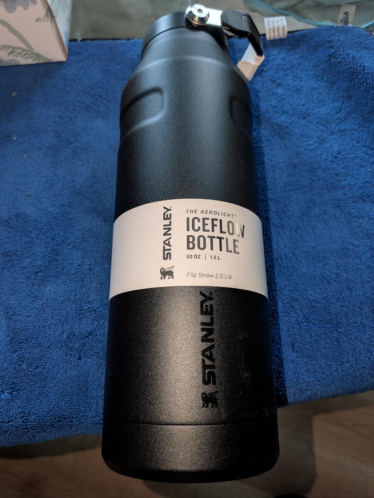 Stanley IceFlow Flip Straw 2.0 Water Bottle 24 oz | Built-In Straw with Larger Opening | Lightweight & Leak-Resistant | Insulated Stainless Steel | Frost customer photo 2