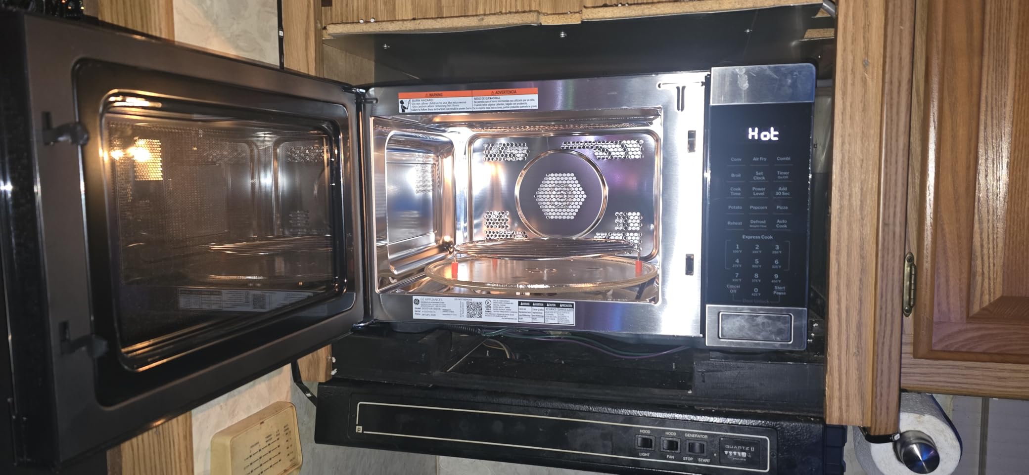 GE 4-in-1 Countertop Microwave Oven, 1.0 Cu Ft, 1050W Convection Microwave with Air Fry & Broil, Compact and Quiet, Stainless Steel, GCST10A1WSS customer photo 2