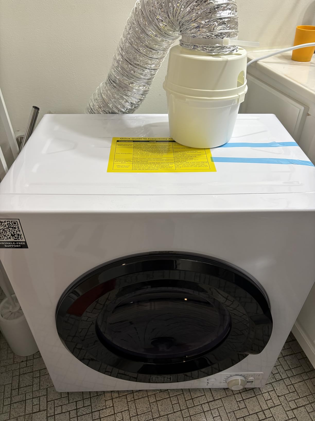 BLACK+DECKER 7.0 Cu. Ft. Front Load Dryer, Electric Clothes Dryer with LED Display and Dial Control, 5 Sensor and Manual Dry Selections, 240V customer photo 2