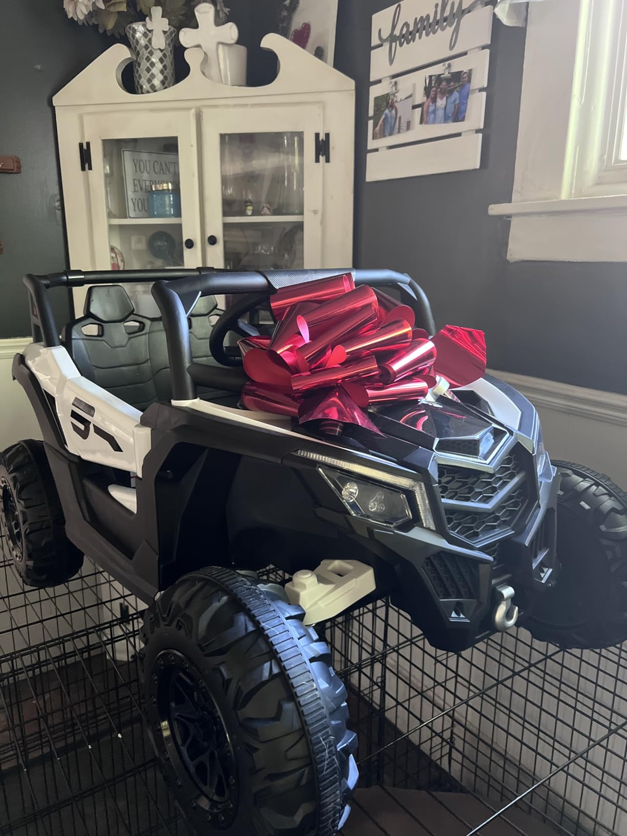 24V Ride On Car for Kids w/Remote Control, JOYRACER Battery Powered Off-Road UTV, 4x150W Motors,4 Shock Absorbers, 4.5 Mph Max Speed, Bluetooth, MP3, Lights, Electric Car for Big Kids customer photo 1