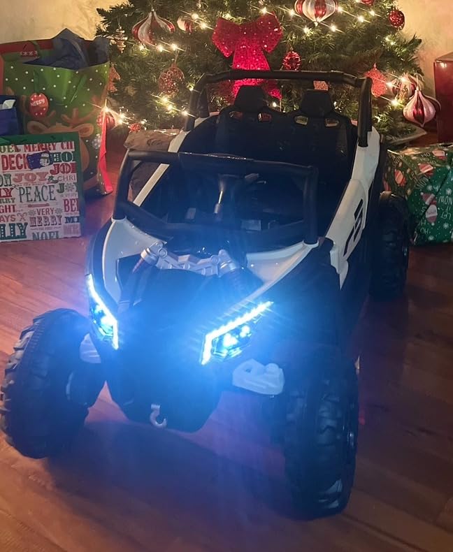 24V Ride On Car for Kids w/Remote Control, JOYRACER Battery Powered Off-Road UTV, 4x150W Motors,4 Shock Absorbers, 4.5 Mph Max Speed, Bluetooth, MP3, Lights, Electric Car for Big Kids customer photo 2