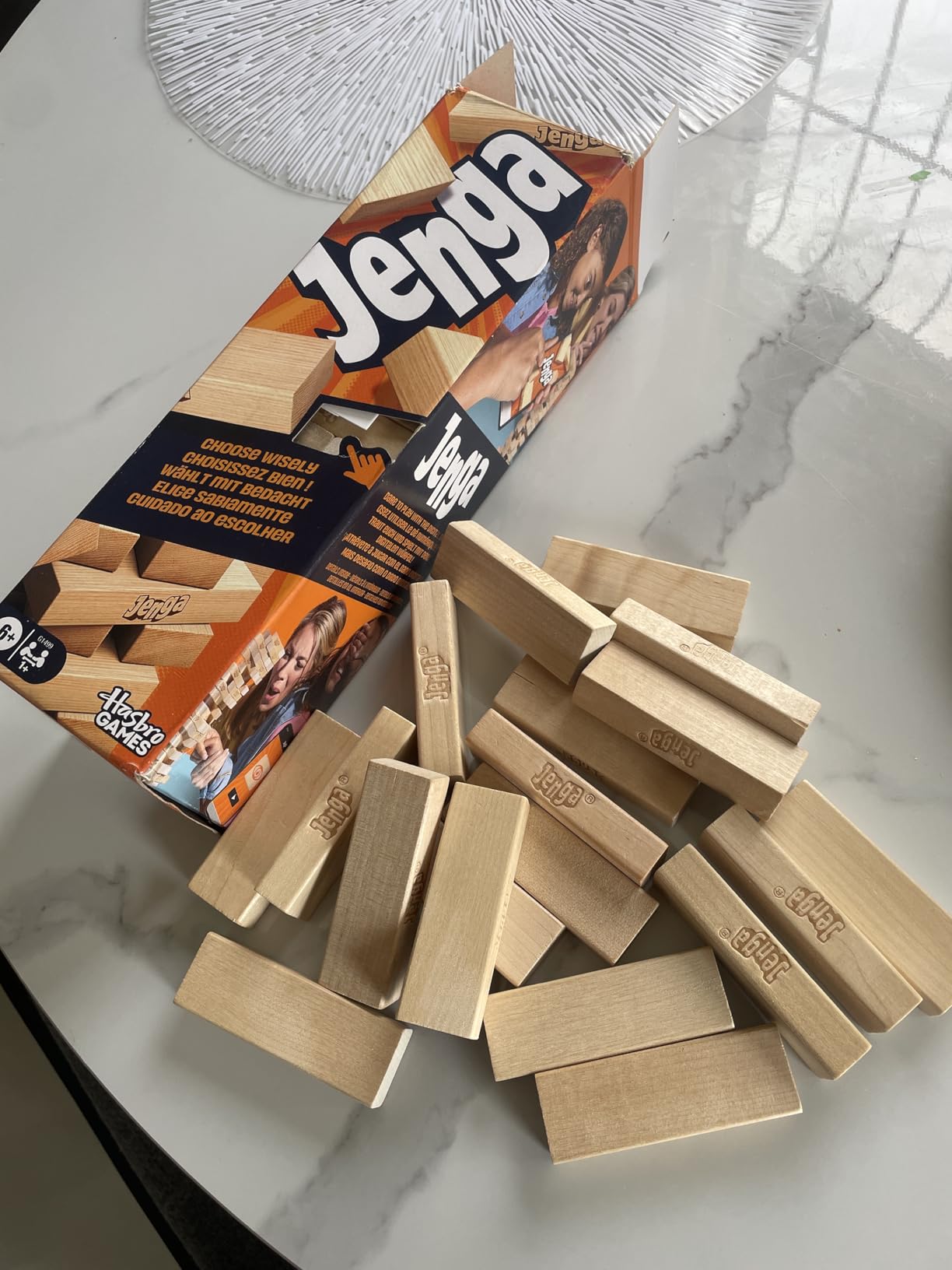 Official Hasbro Games Jenga Game | Digital Die for 6 More Ways to Play | Original Wood Block Game | Stacking Tower | Ages 6+ | 1+ Players | Party Games customer photo 1