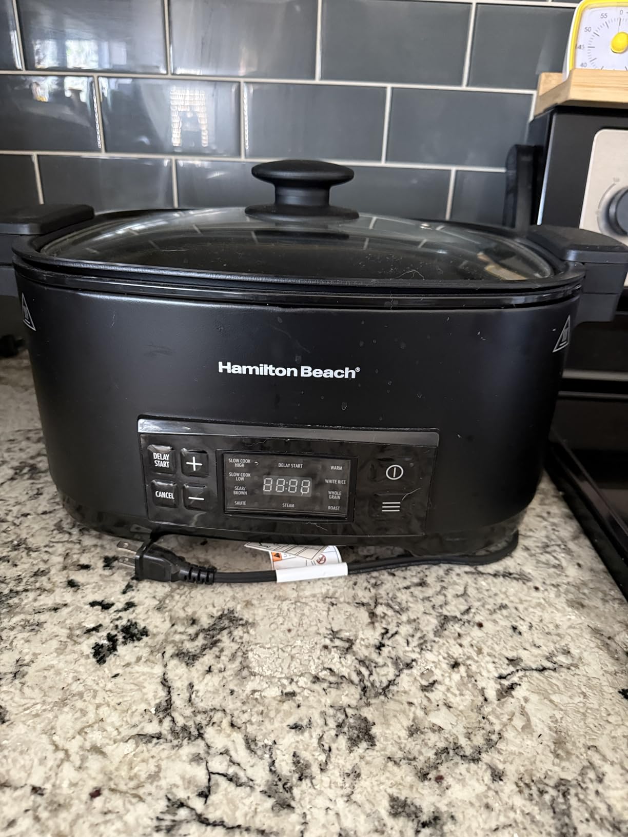 Hamilton Beach 6 Quart 9-in-1 Programmable Slow Cooker with Sear, Browning, Rice, Steam, Sauté, Roast Delay Start & Keep Warm Functions, Nonstick PFAS-Free Dishwasher Safe Crock, Black (33604) customer photo 2