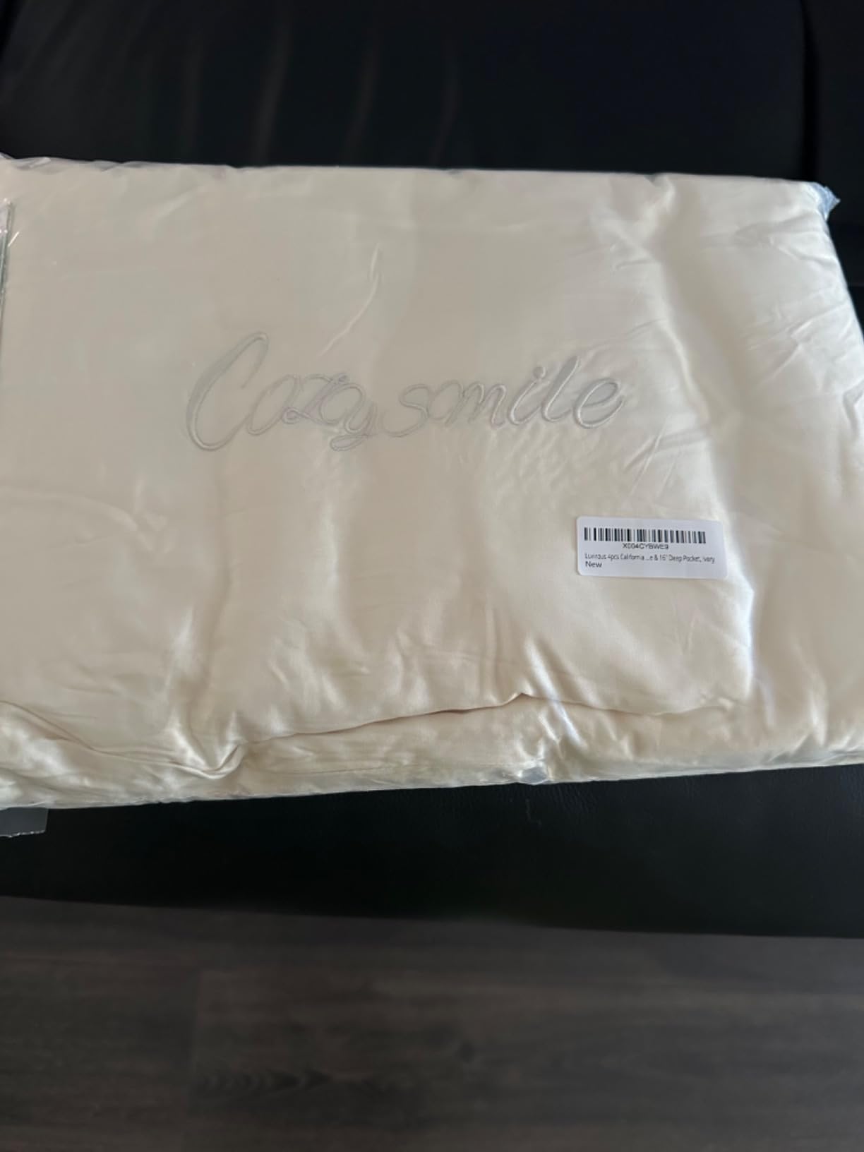 CozySmile Bamboo Sheets King Sheets Set, 100% Organic Viscose Derived from Bamboo Bed Sheet Set, Luxuriously Soft & Cooling,4 Pcs Bed Set with Deep Pockets,Wrinkle Free, Double Stitched Seams (Beige) customer photo 2