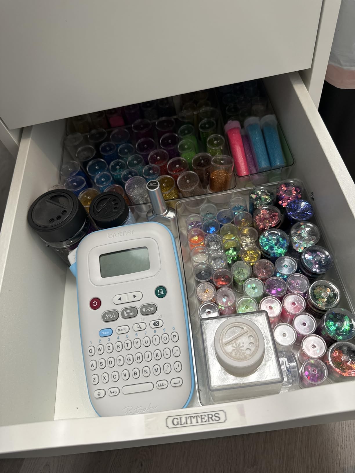 Brother P-Touch PT-N10 Personal Handheld Label Maker, Portable and Prints, P-Touch Btag ~1/2 inch (12mm) Wide Color Personalized Label Tapes customer photo 1