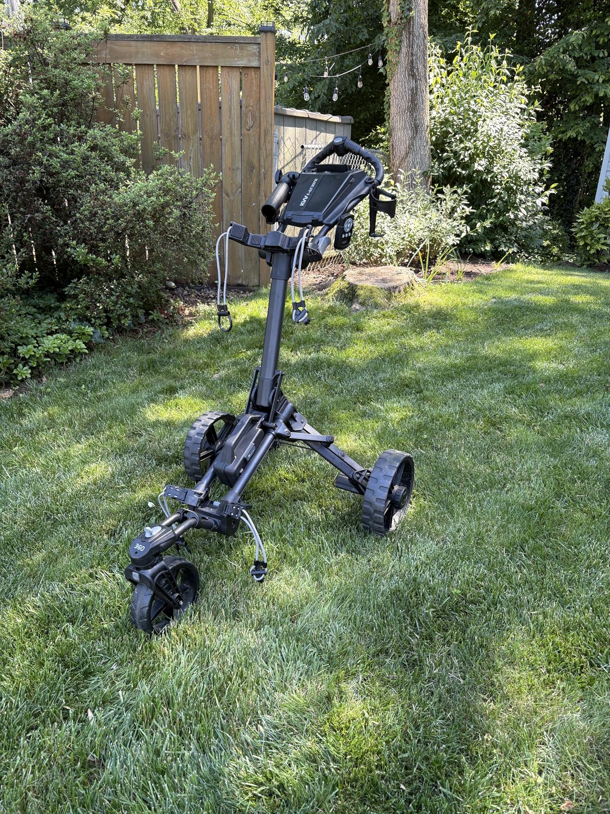 KVV Electric Golf Push Cart with Remote Control, Super Compact and Lightweight Electric Golf Cart, Smallest Folding Size Electric Golf Cart, Suitable for All Terrains, and (Charcoal) customer photo 1