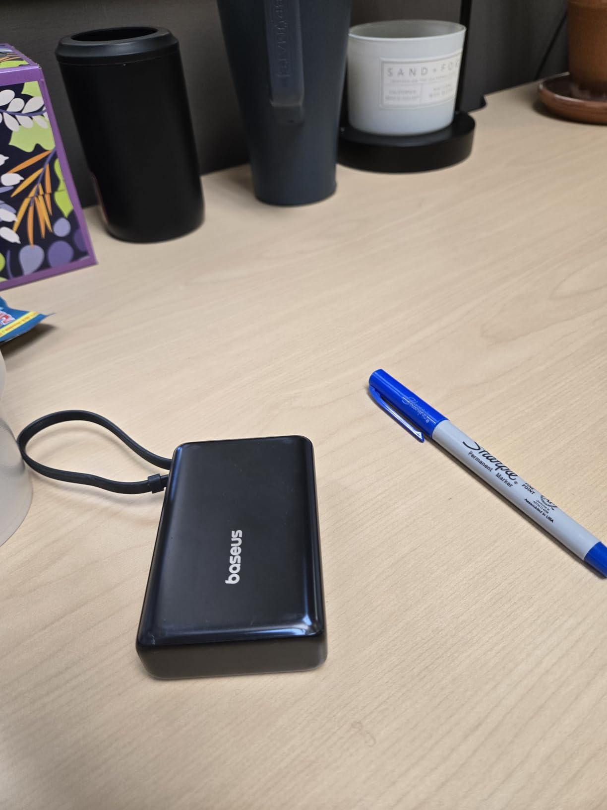 Baseus Power Bank, Picogo 10000mAh 45W 3-Output Portable Charger with Built-in USB-C Cable, PPS/PD QC Fast Charging External Battery Pack for iPhone 17/16/15/14/13, Samsung S25/S24, MacBook Pro, iPad customer photo 1