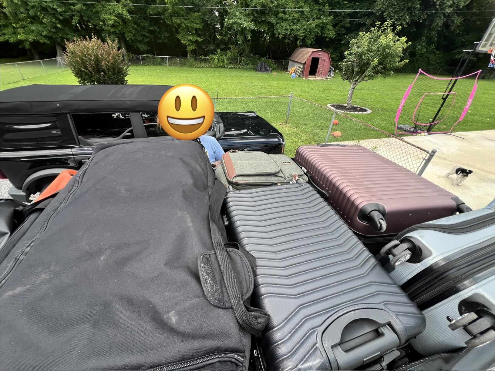 FIVKLEMNZ 30 Cubic Car Rooftop Cargo Carrier Roof Bag Waterproof for All Top of Vehicle with/Without Rack Includes Topper Anti-Slip Mat + Reinforced Straps + 6 Door Hooks + Luggage Lock customer photo 1