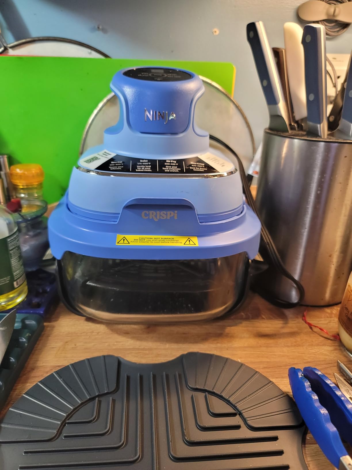 Ninja Crispi 4 in 1 Glass Air Fryer, 450°F, Non Toxic, 4QT and 6 Cup Containers with Lids, Dishwasher Safe, Stone, 1 Count, FN101ST customer photo 2
