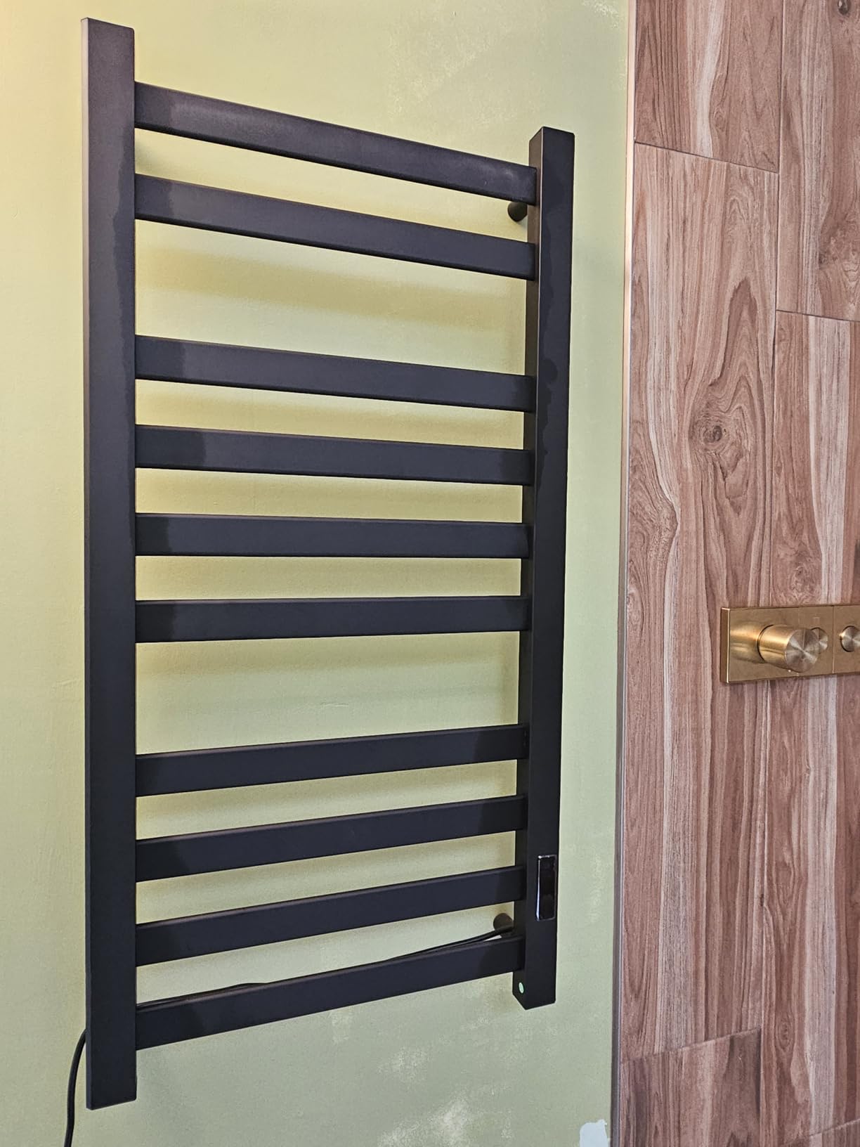 Heated Towel Rack for Bathroom Towel Warmer Racks Wall Mounted with Timer & Temperature Multi-Level Adjustments with 10 Bars for Bathroom Shower Hot Tub Spa(Black) customer photo 1