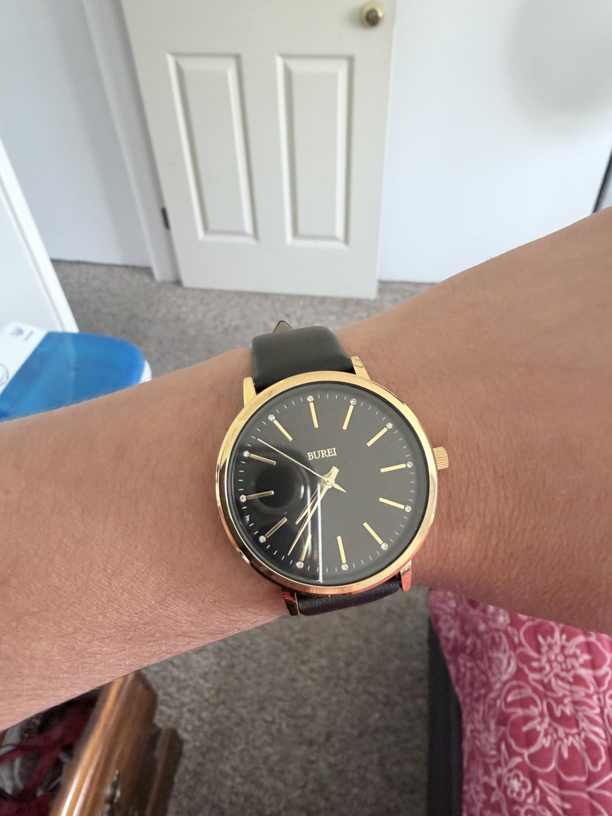 BUREI Women Wrist Watches Large Face Fashion Minimalist Analog Leather Quartz Waterproof Watches for Women, Mothers Day Gifts for Mom customer photo 1
