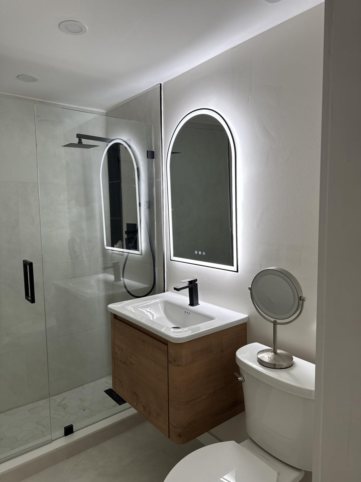 Arched Backlit Mirror Bathroom 24