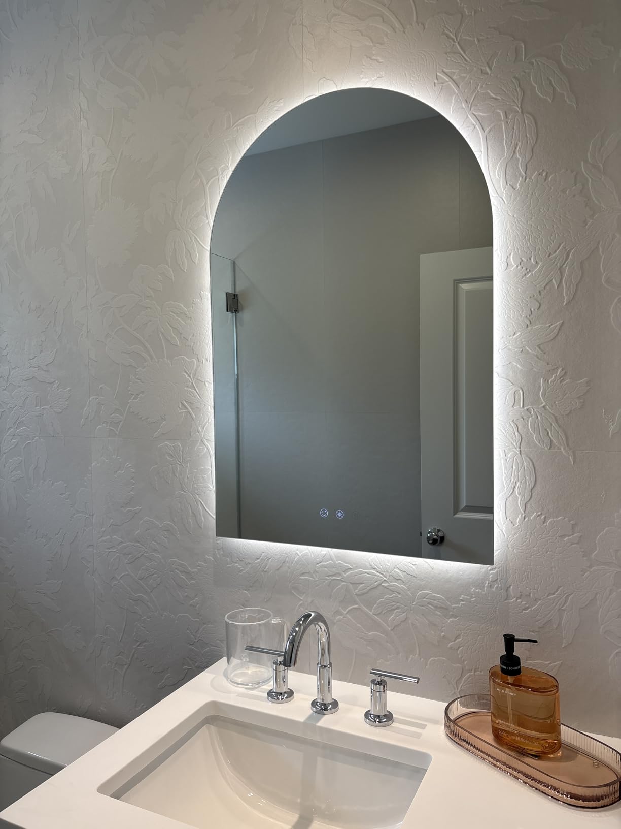Arched Backlit Mirror Bathroom 24