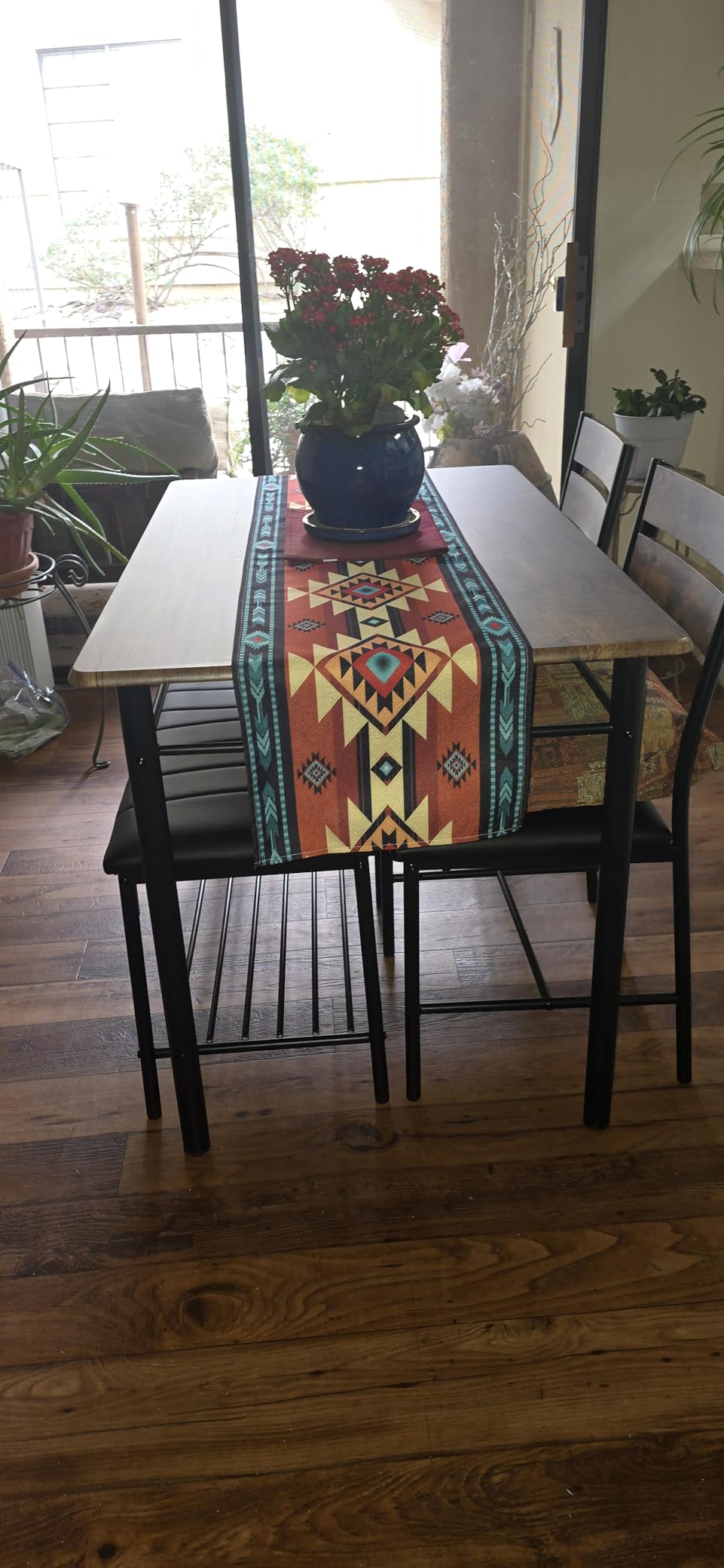 IRONCK Dining Table Set for 4, Kitchen Table with Upholstered Bench and 2 Chairs, Kitchen Table and Chairs Set for Small Space, Apartment, Rustic Brown customer photo 1
