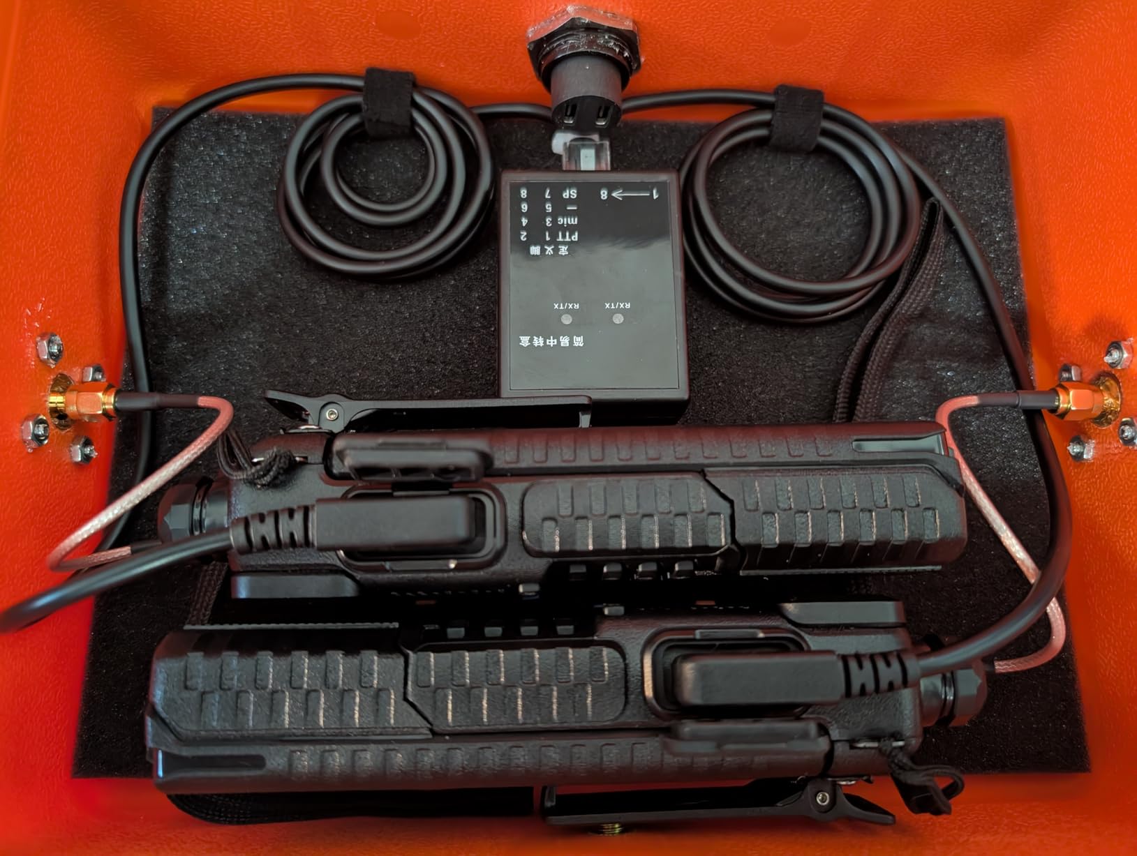 BAOFENG UV-5R Ham Radio Handheld: 8W Ham Radios Long Range UV5R Radio 3800mAh Rechargeable Walkie Talkies Two Way Radio with Programming Cable, Tactical Antenna and Earpiece for Survival Gear, 2 Pack customer photo 1