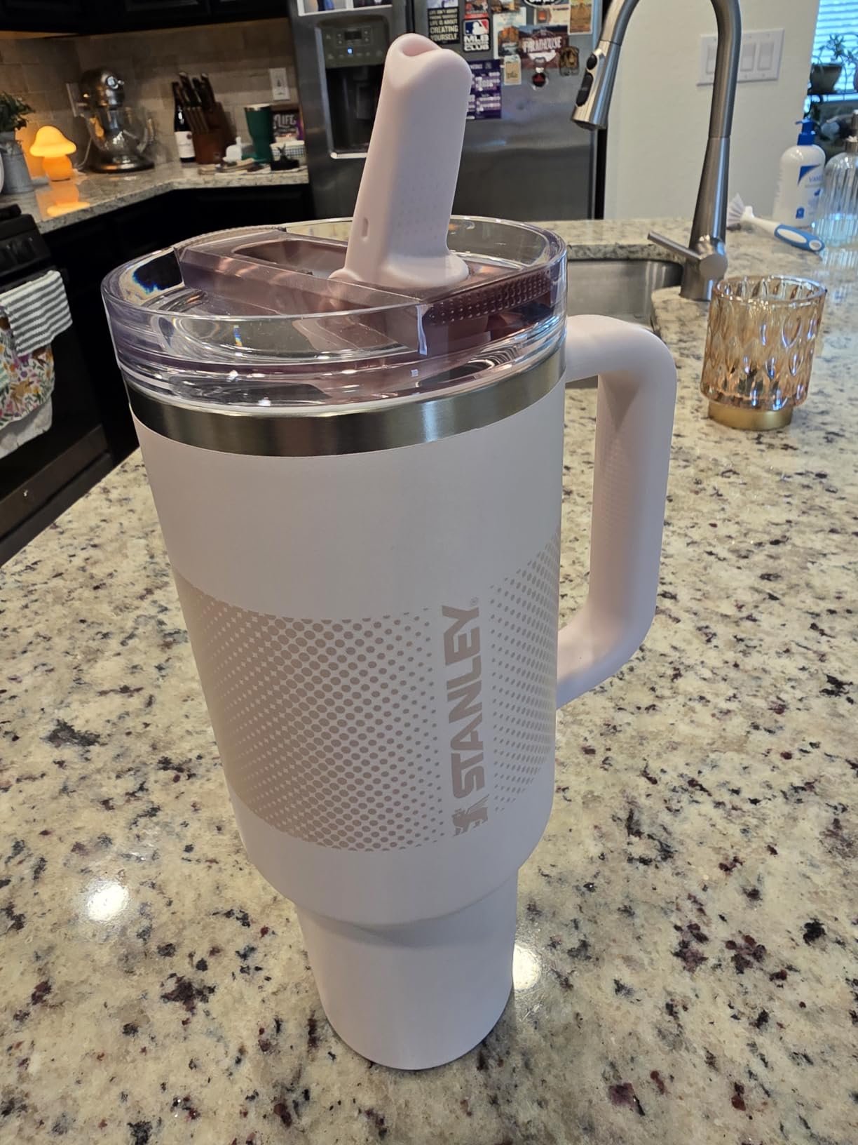 Stanley Quencher ProTour Flip Straw Tumbler with Leakproof Lid 40 oz | Built-In Straw and Handle | Cup Holder Compatible | Insulated Stainless Steel | Dried Pine VRT customer photo 1