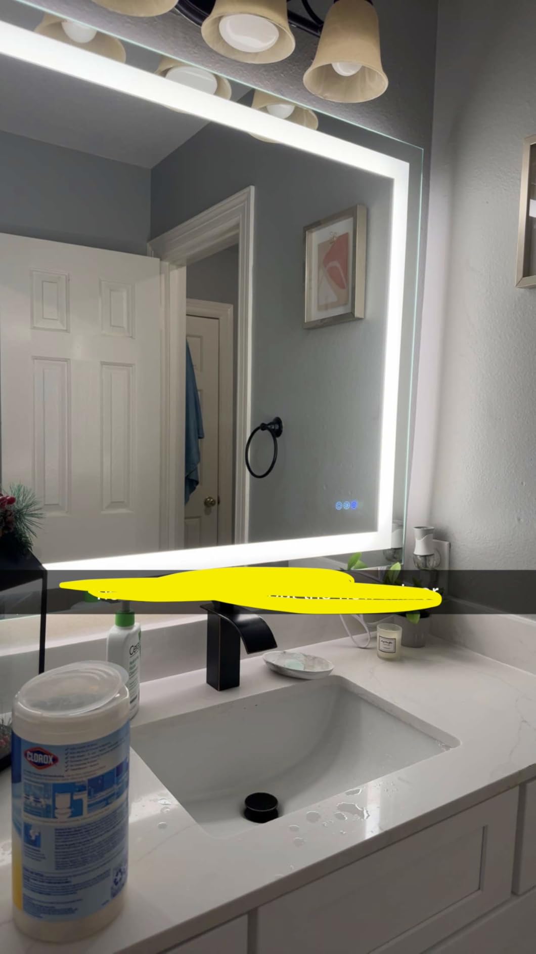 Briivue 24x32 Inch LED Bathroom Mirror with Lights, Backlit & Front Lit, Anti-Fog Lighted Bathroom Vanity Mirror for Wall, Memory Function, Dimmable, HD Tempered Glass, Shatter-Proof customer photo 2
