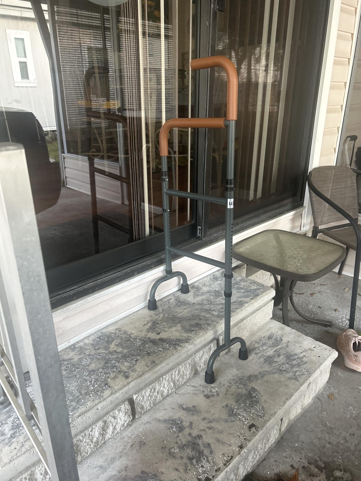 20-Level Adjustable Stair Climbing Assist Cane & Elderly Stair Lift Assist with Anti-Slip Handle & Stabilizing Feet, 300lbs Capacity for Seniors, Standard Steps - Patent Pending customer photo 2