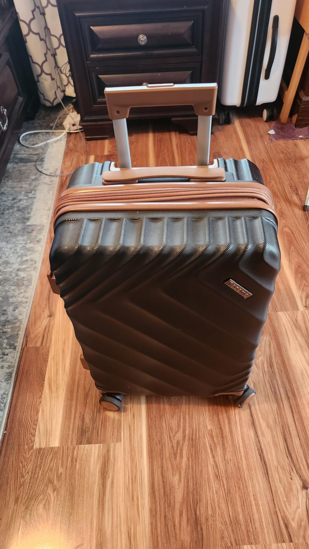Rosamo 5 Piece Luggage Set Expandable Hardside, 20/24/28in Suitcases with Matching Travel Bags, 22x14x9 Airline Approved Carry On, TSA Lock, Spinner Wheels, ABS+PC customer photo 1