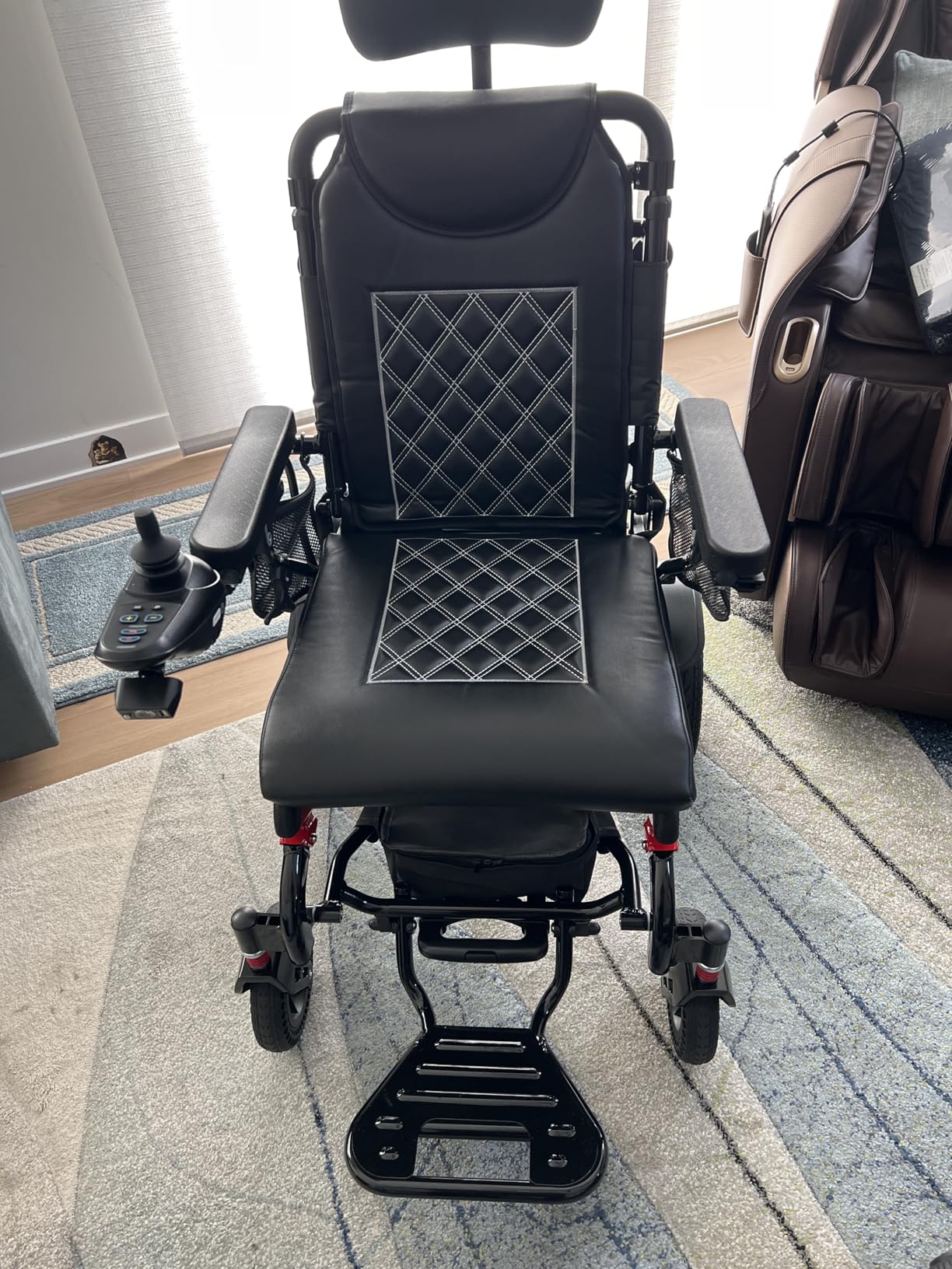 Rubicon DX11 - Reclining Foldable Electric Wheelchairs for Adults - Longest Range 25 Miles of Freedom: Airline Approved Deluxe Electric Wheelchair with Dual 12AH Lithium Batteries, 600W Motor customer photo 2