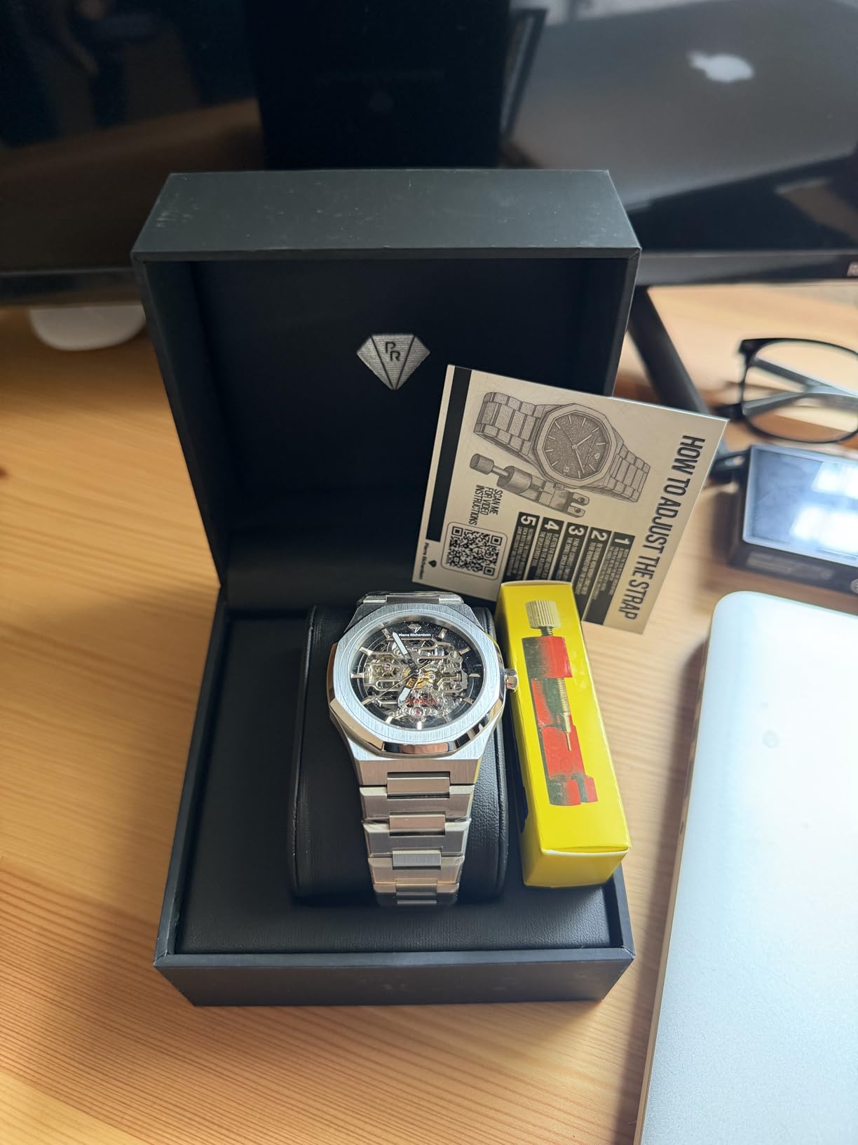 PR5721 Men's Skeleton Watch, Silver Stainless Steel, Automatic, 41mm, Sapphire, 5ATM customer photo 2
