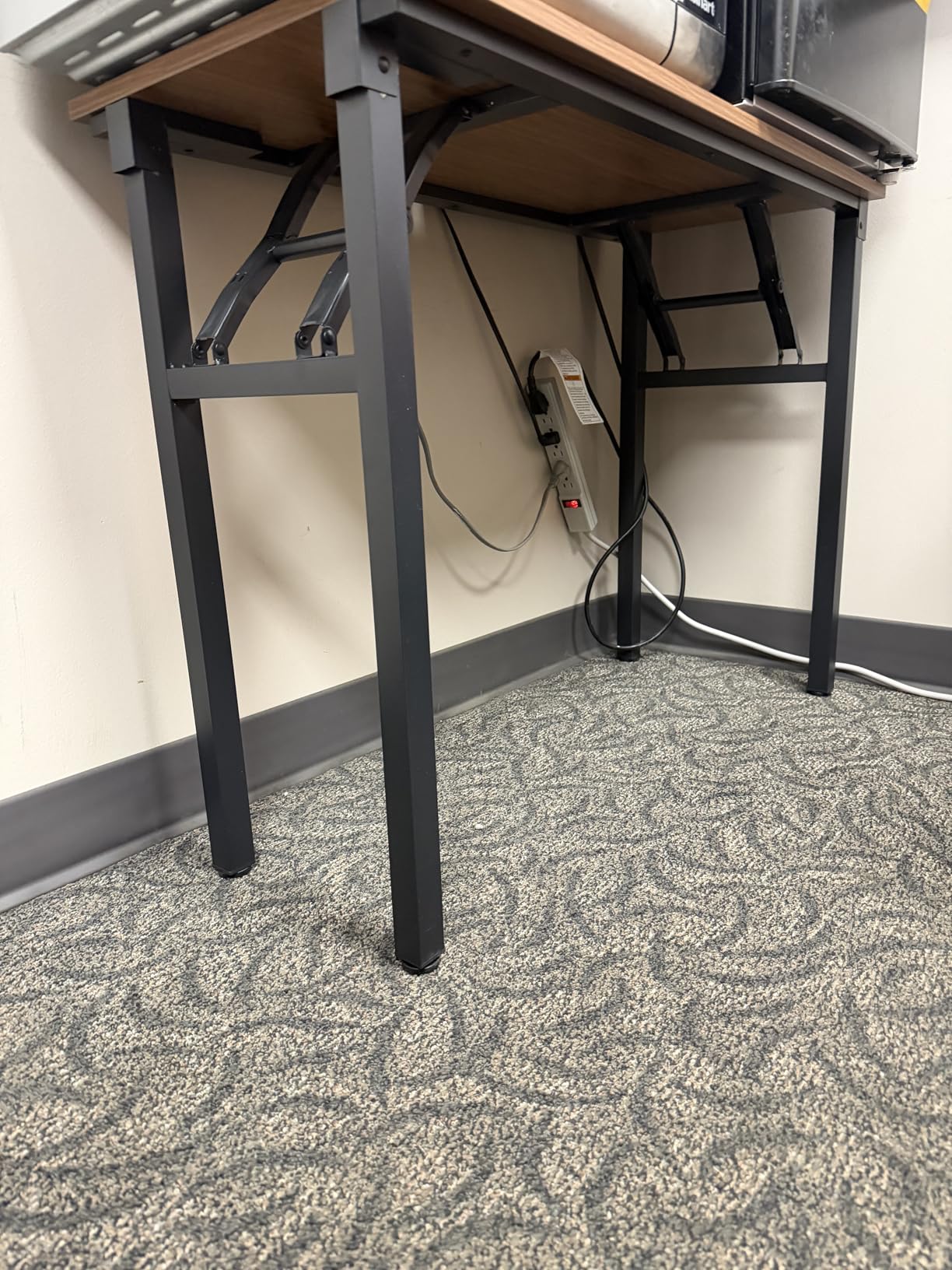 Frylr Small Folding Computer Desk - Portable 35.8 Inch Foldable Laptop Table, No-Assembly, Collapsible and Compact for Easy Storage, Lightweight for Small Spaces, Craft and Study Use, Dark Walnut customer photo 2
