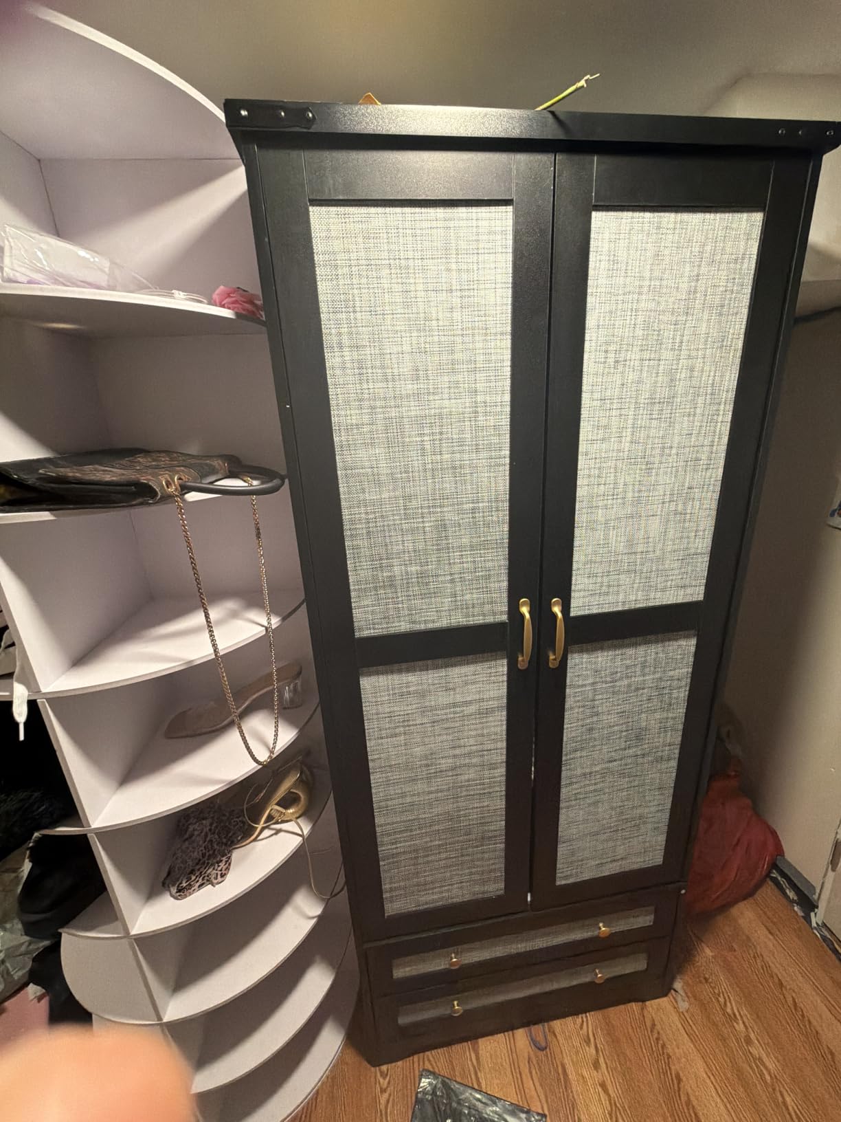 Brafab Wooden Armoire Wardrobe Closet with 2 Modern Doors, 71