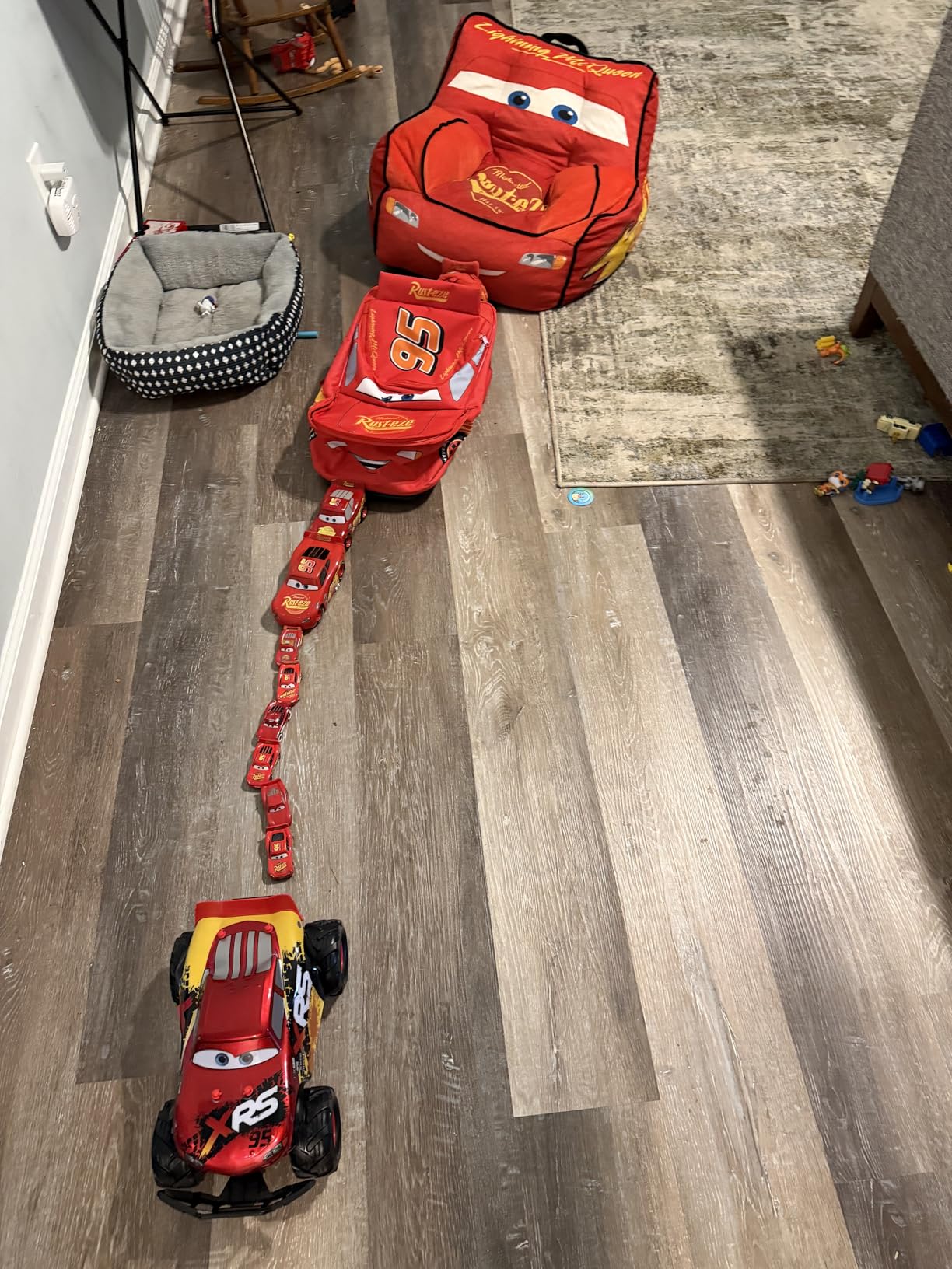 Disney Cars Lightning McQueen Carry-On Luggage with Wheels & Telescopic Handle for Kids 17''- 18.5L, Lightweight Travel Bag for Boys & Girls, Trips & Vacation Gifts customer photo 1
