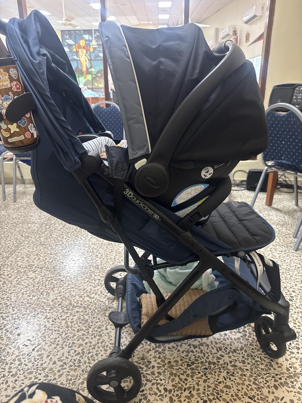 Ingenuity 3DQuickclose CS+ Compact Fold Stroller - Lightweight Stroller with Oversized Canopy, Extra-Large Storage and Compact Fold, Black customer photo 1