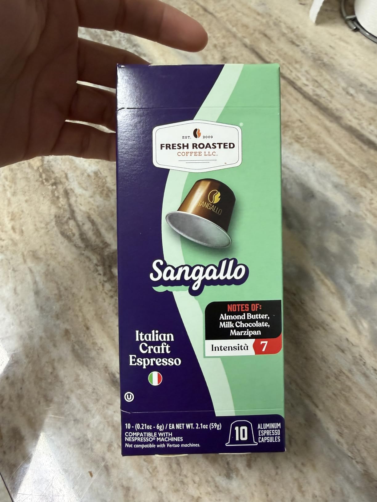 Fresh Roasted Coffee, Italian Craft Espresso Variety Espresso Capsules for Nespresso OriginalLine, Kosher, 120 Recyclable Aluminum Capsules customer photo 1