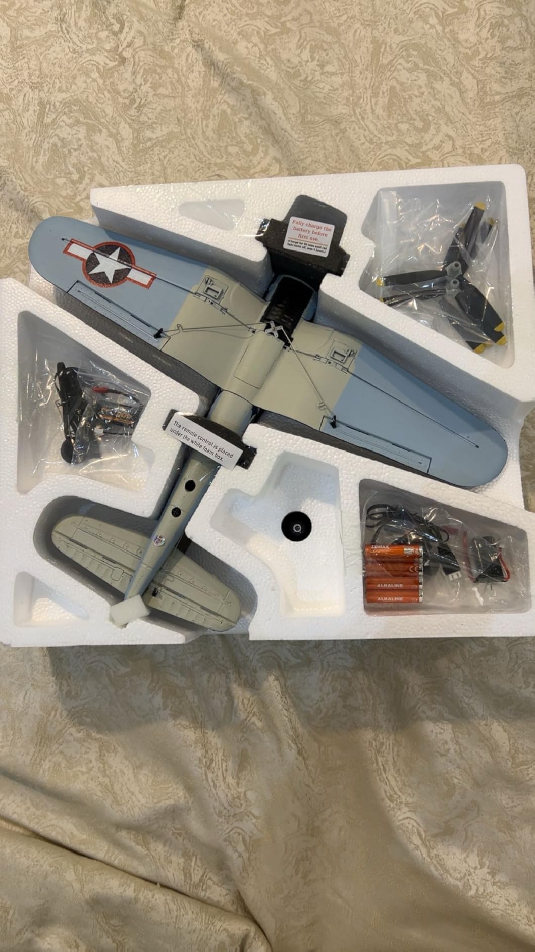 Volantexrc Brushless RC Planes, 4 Channel F4U Corsair RTF RC Airplane Fighter, 6-Axis Gyro with 3 Flight Modes, One-Key Aerobatic, Wingspan 500mm Fuselage 396mm, with 3 Batteries, Ideal Park Flyer customer photo 1