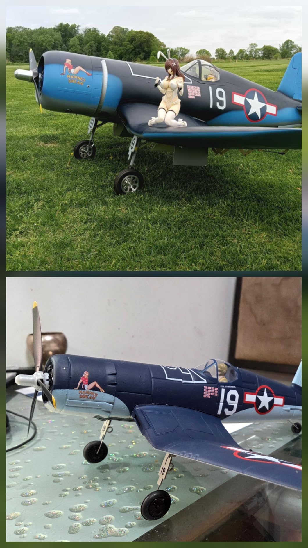 Volantexrc Brushless RC Planes, 4 Channel F4U Corsair RTF RC Airplane Fighter, 6-Axis Gyro with 3 Flight Modes, One-Key Aerobatic, Wingspan 500mm Fuselage 396mm, with 3 Batteries, Ideal Park Flyer customer photo 2
