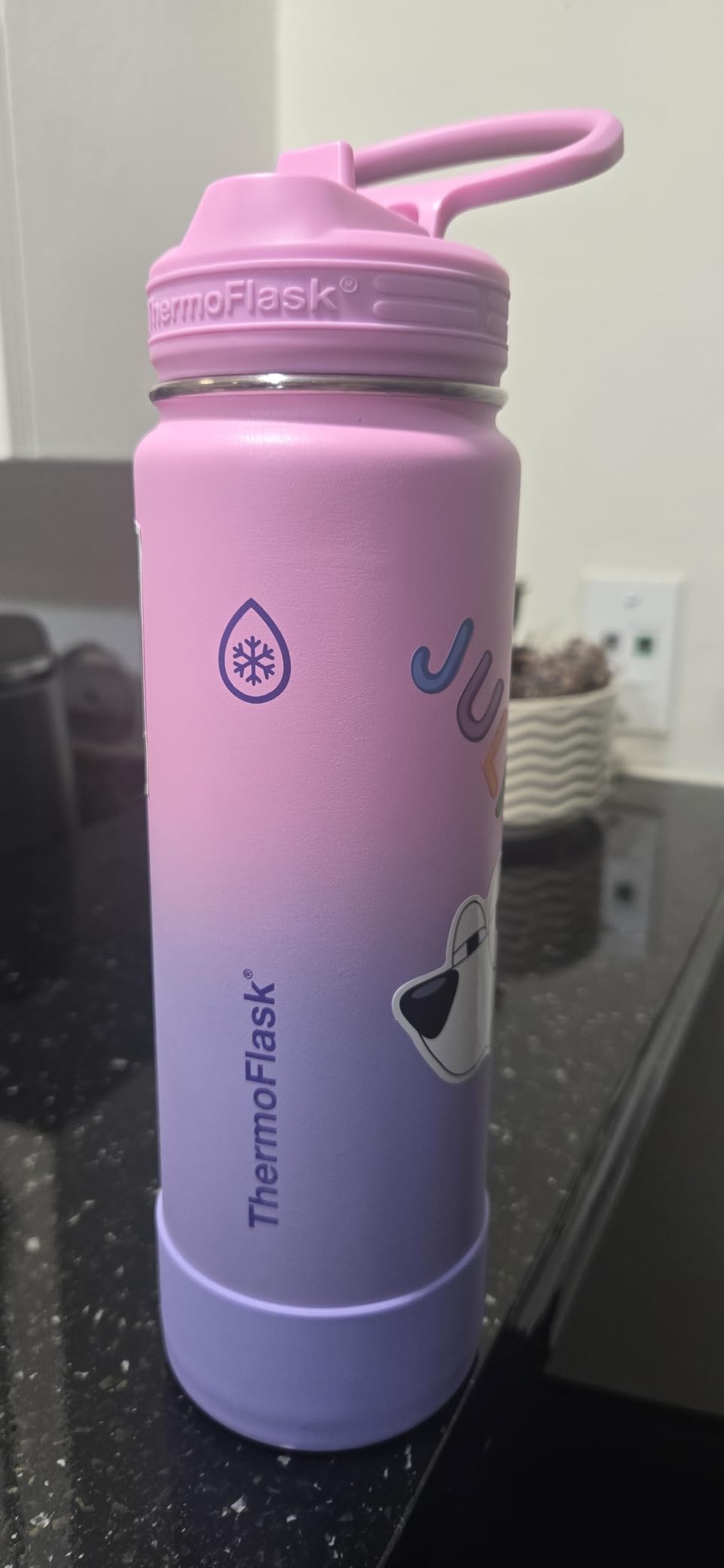 ThermoFlask Insulated Water Bottle with Spout Lid (24 oz, Sunkissed Coral) - Leakproof, Stainless Steel Water Bottle for Cold & Hot Drinks, Travel & Daily Hydration customer photo 1