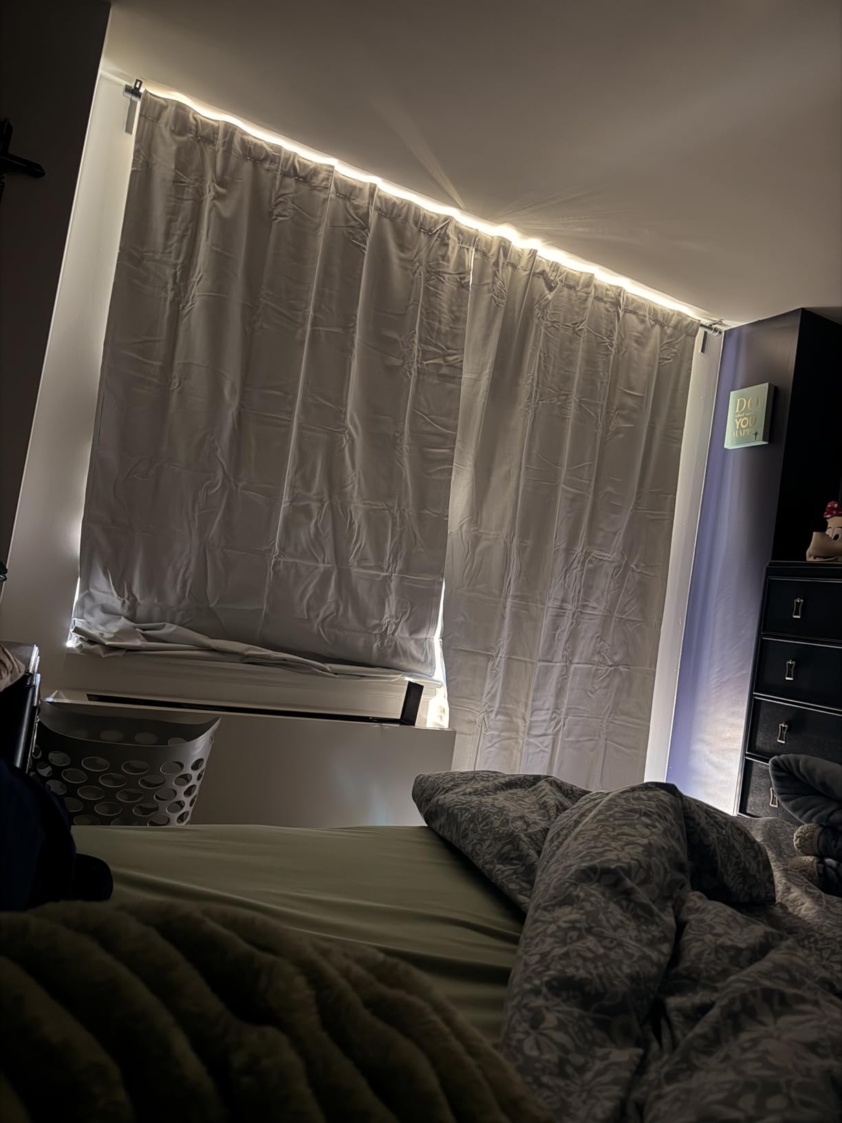 100% Blackout Curtains 84 inch Length 2 Panels Faux Linen Long Drapes for Bedroom Nursery Living Room Black Out Room Darkening Curtain Thermal Insulated Back Tab Rod Pocket(W52 x L84, Beige) customer photo 2