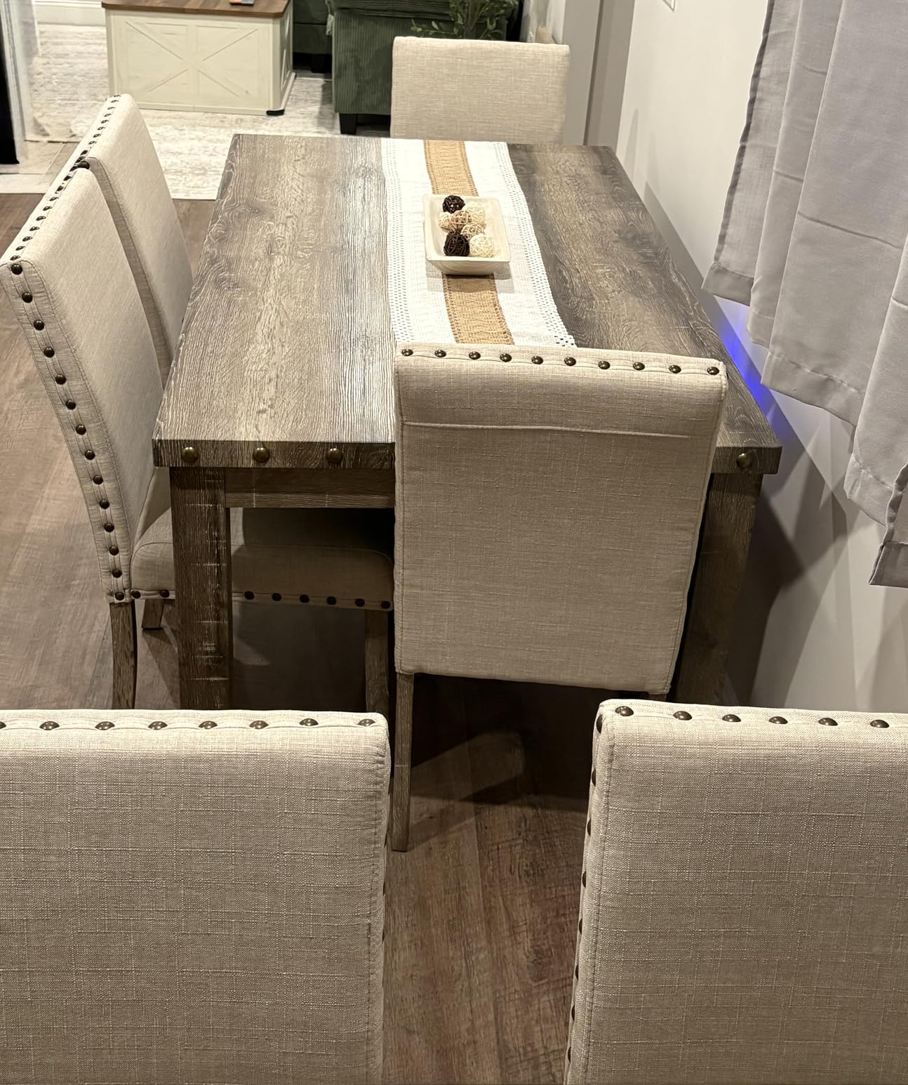Morden Fort Farmhouse Dining Set for 4, 60