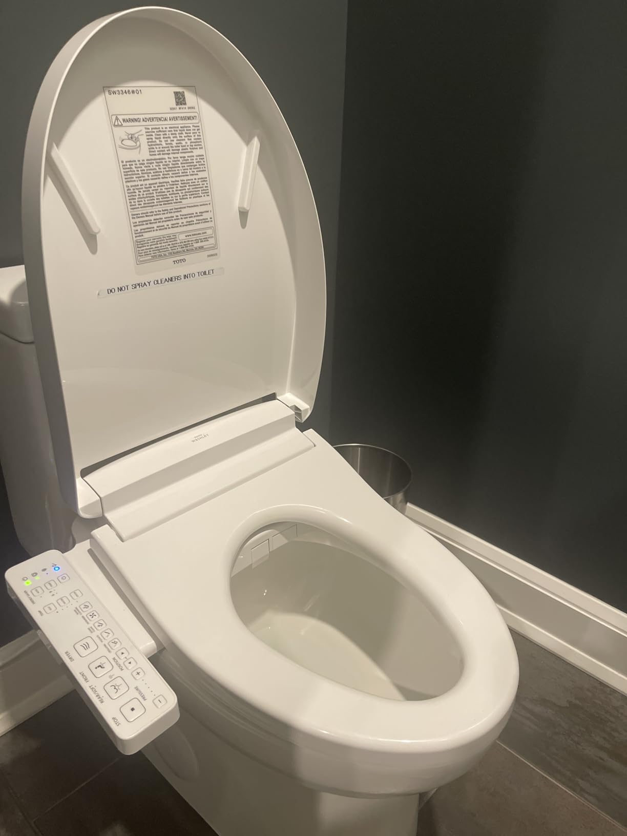 TOTO WASHLET S2 Electronic Bidet Toilet Seat with Instantaneous Water Heating, PREMIST and EWATER+ Wand Cleaning, Elongated, Cotton White customer photo 1