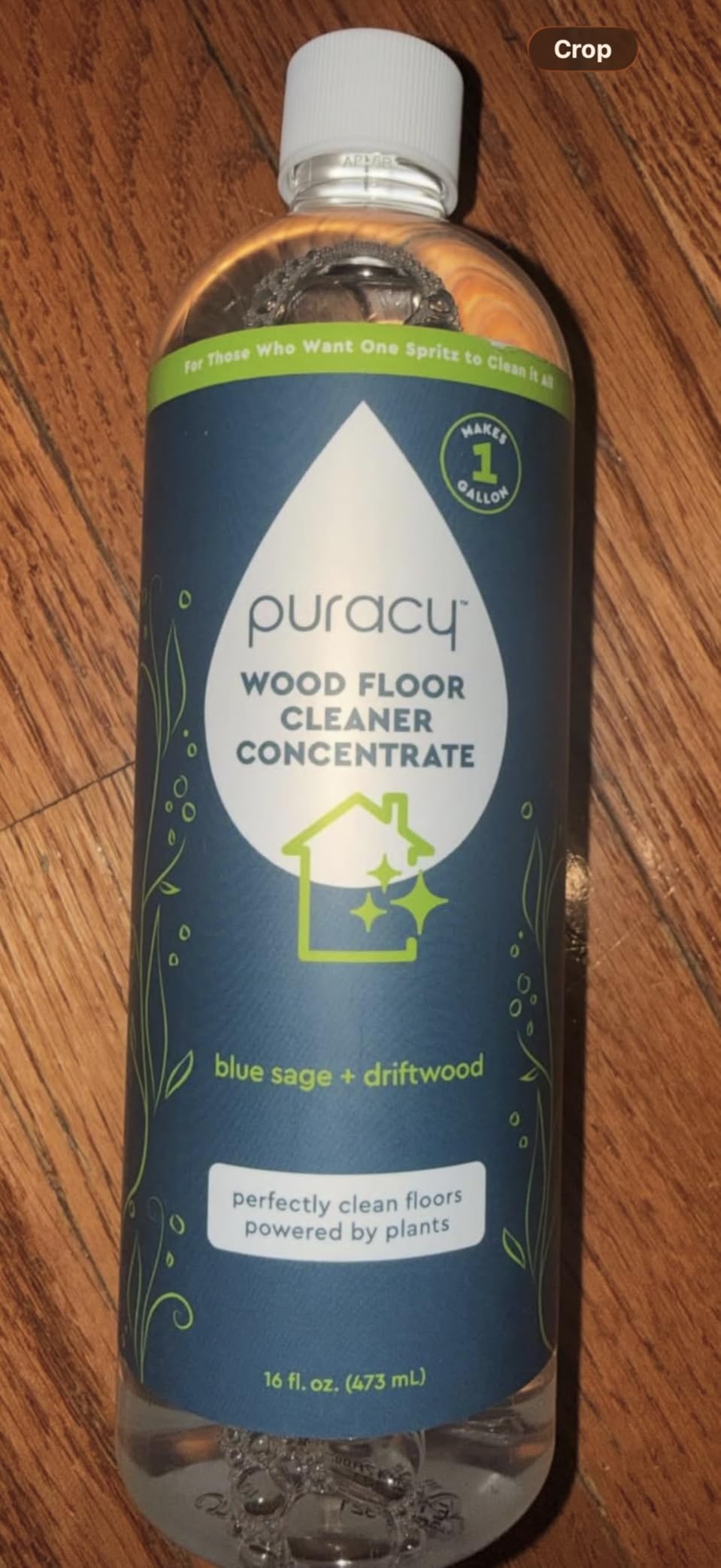 Puracy Wood Floor Cleaner Concentrate - pH Neutral Plant-Powered Hardwood All Purpose Cleaner - Residue-Free Non-Sticky Cleaning Solution As Seen on TikTok (Blue Sage & Driftwood, 16 fl oz) customer photo 2