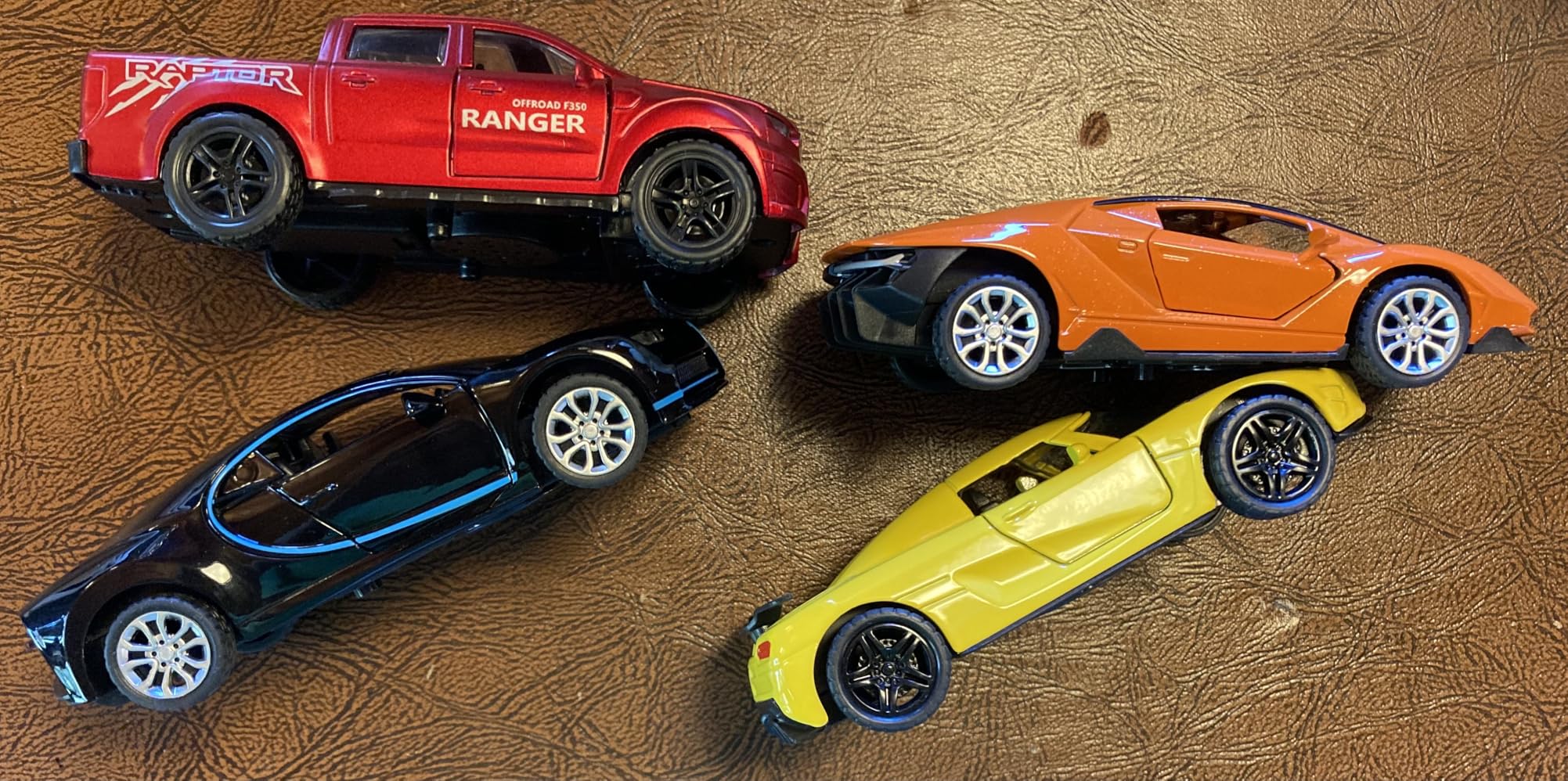 4 Pack Toy Cars, 1/36 Metal Diecast Cars Toy with Opening Doors Kid Pull Back Cars Toys Set customer photo 2