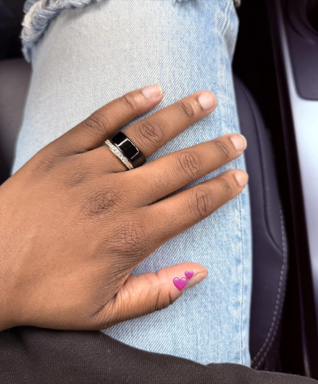 R02 Smart Ring, Smart Ring for Women and Men, No Subscription Fee, with a Charging Case, Supports Heart Rate, Blood Oxygen, Sleep Health Monitoring (Rose Gold, Size 8) customer photo 2